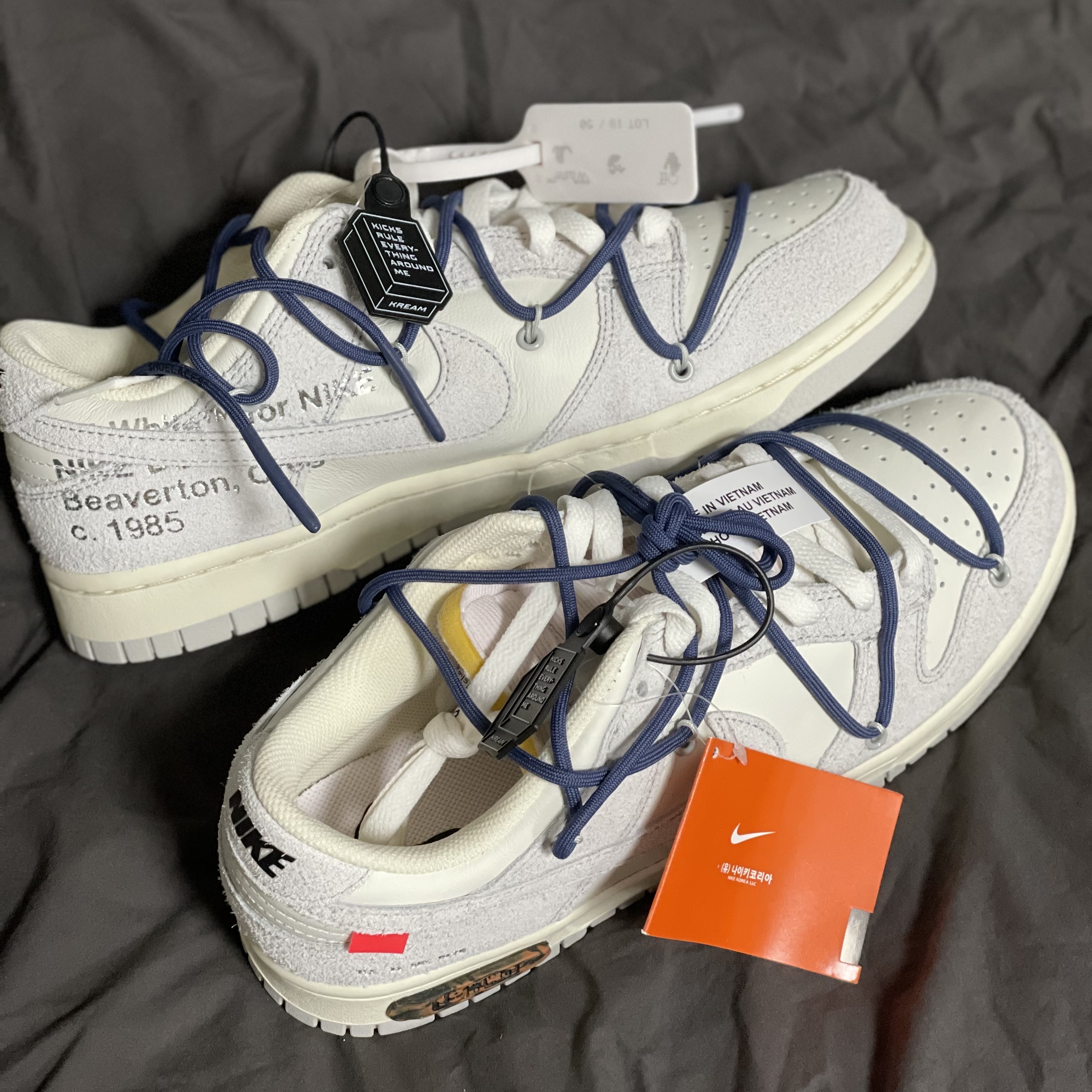 Nike x Off-White Dunk Low The 50 - Lot 18 착용 스타일 - 1