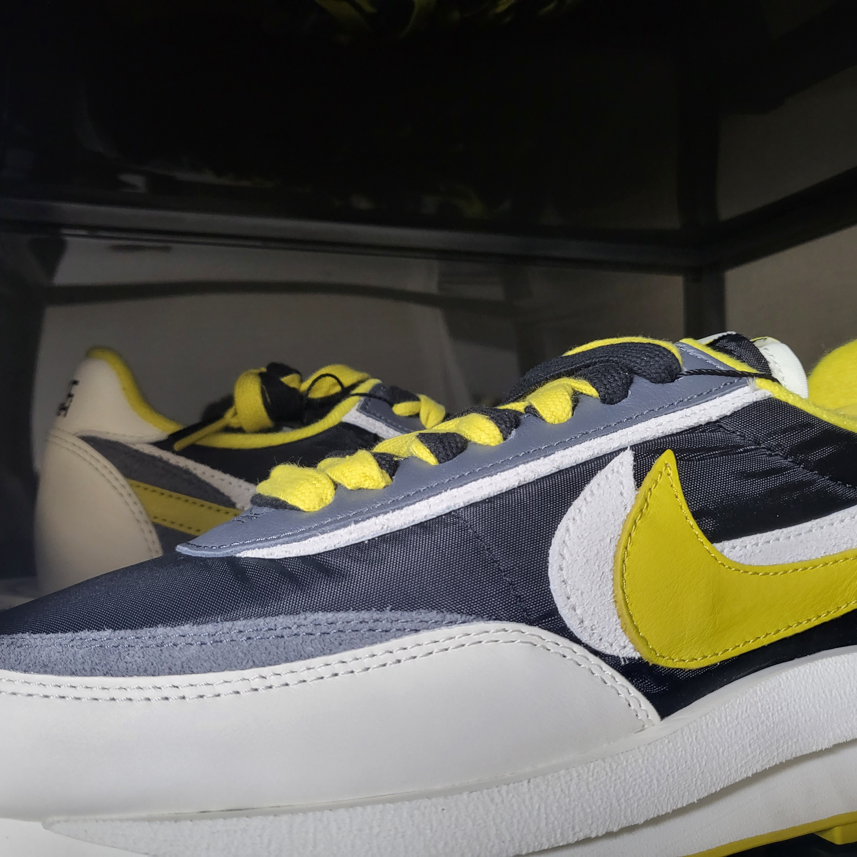 Nike x Sacai x Undercover LDWaffle Black Bright Citron 착용 스타일 - 1