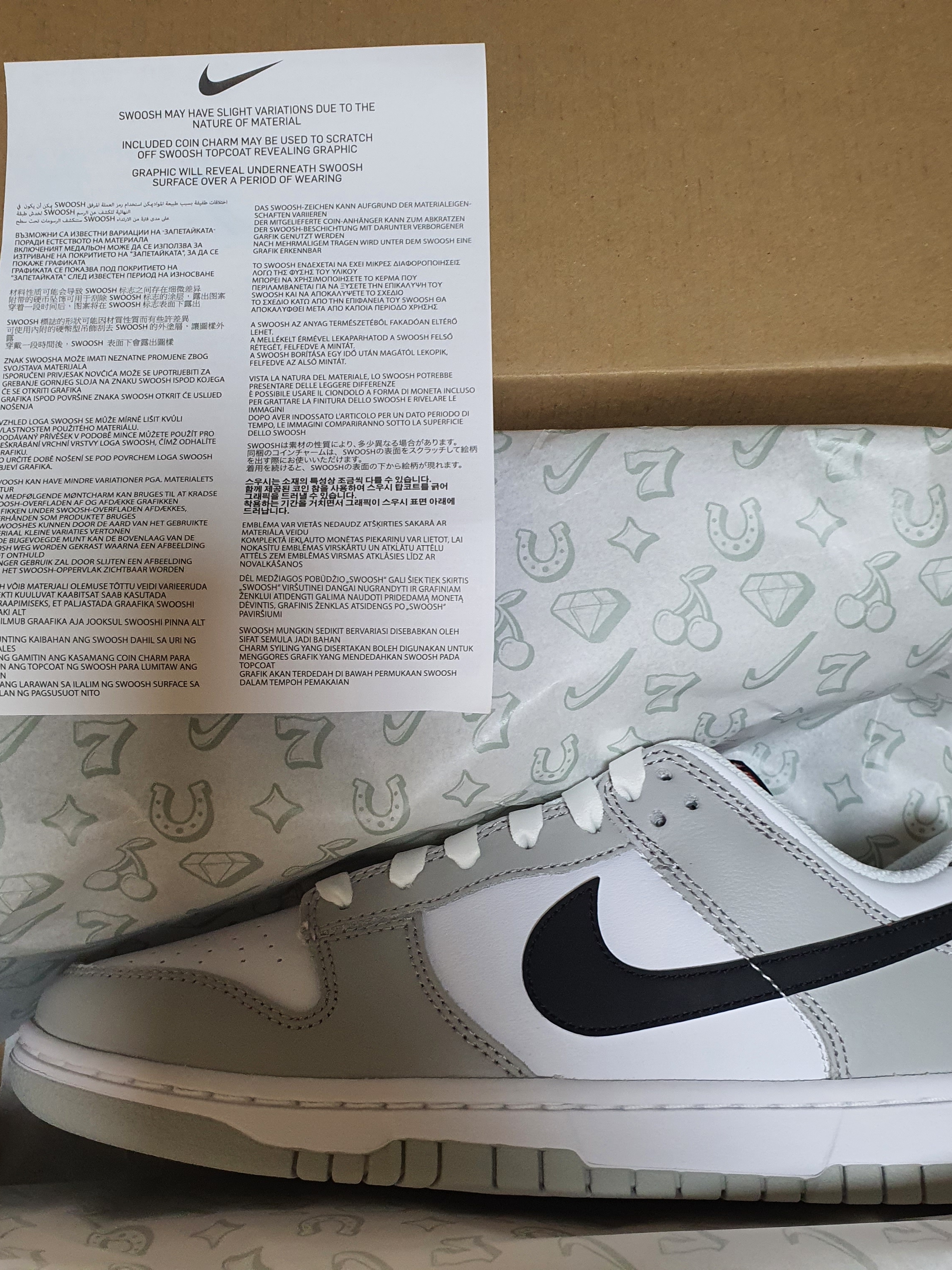 Nike Dunk Low Retro SE Jackpot Grey Fog 착용 스타일 - 1