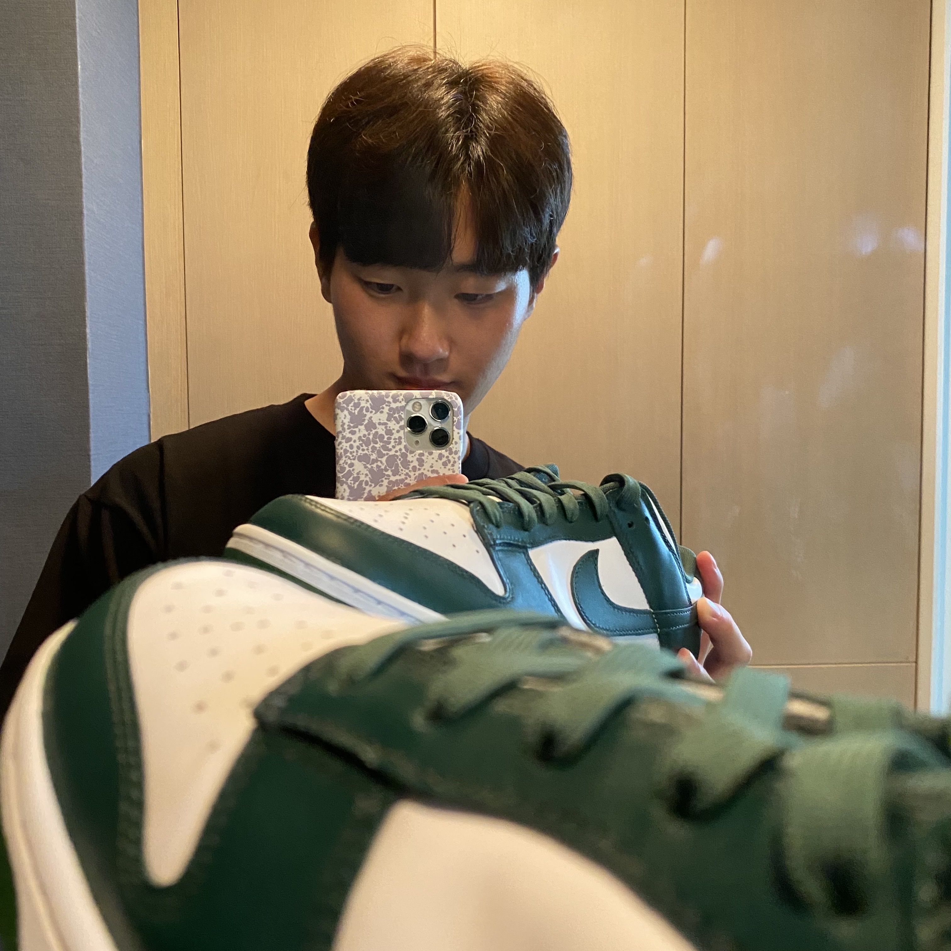 Nike Dunk Low Retro Varsity Green 착용 스타일 - 1