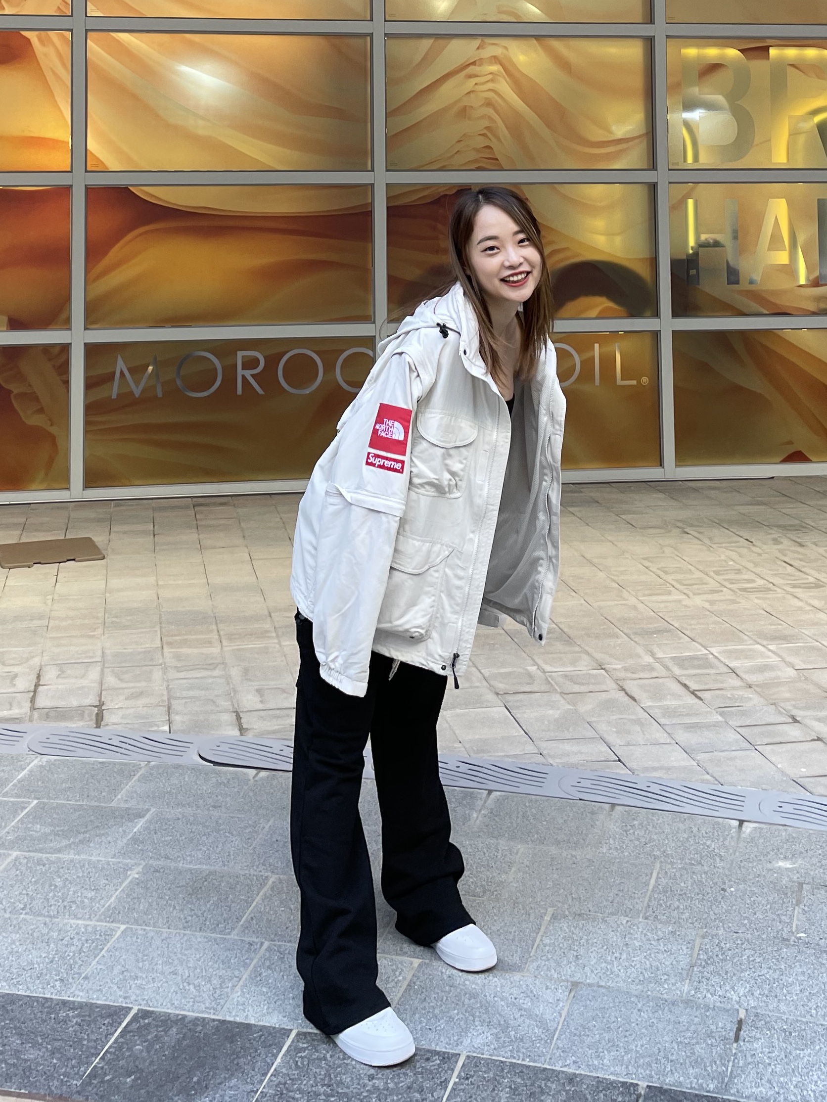 Supreme x The North Face Trekking Convertible Jacket Stone - 22SS, Nike x Supreme Air Force 1 Low White 착용 스타일 - 4