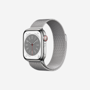 Apple Watch Series 8 41mm Cellular Silver Stainless Steel Case with Milanese Loop Silver (Korean Ver.)