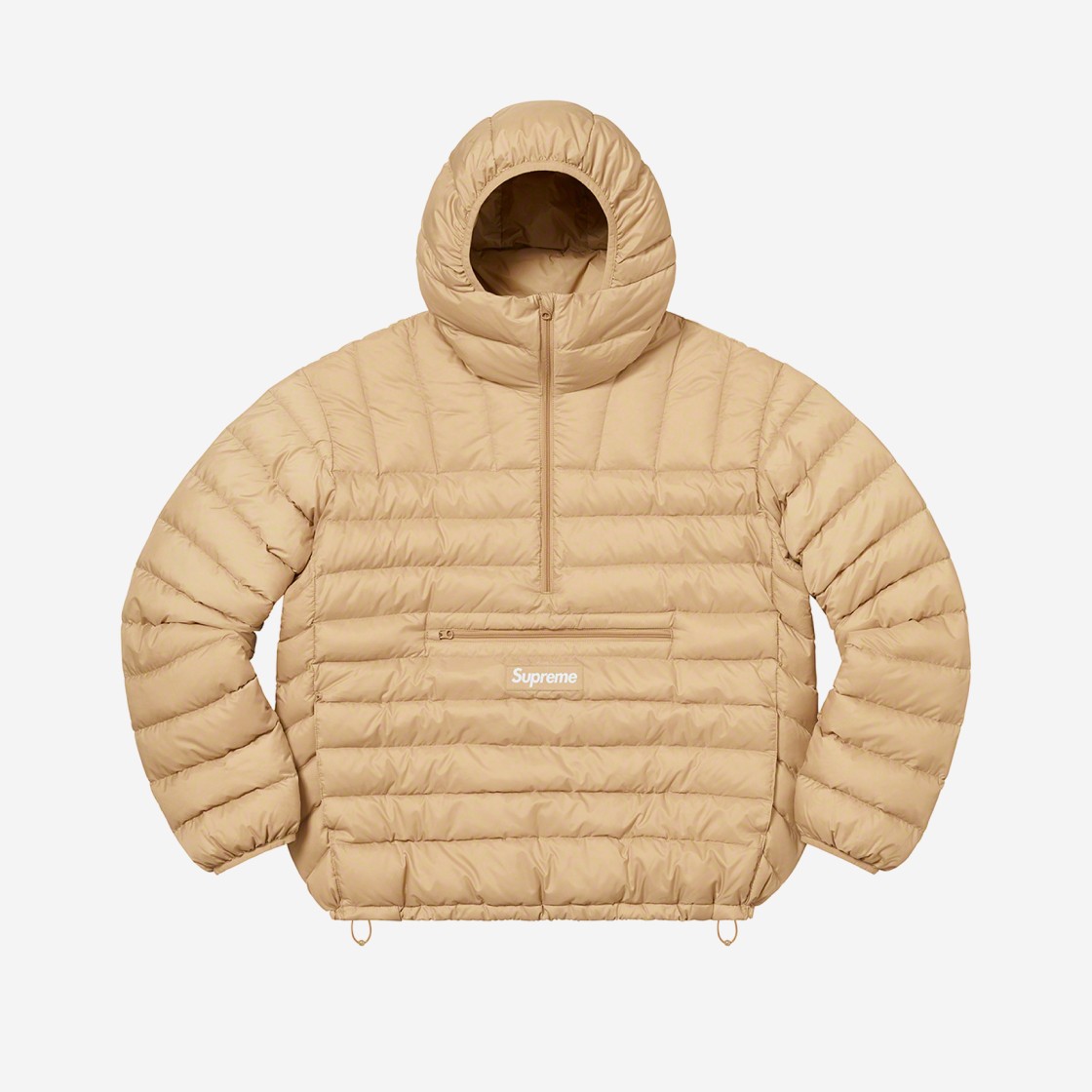 Supreme Micro Down Half Zip Hooded Pullover Tan - 22FW 상세 이미지 1