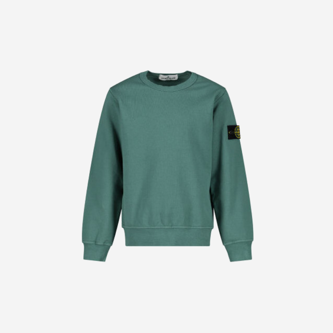 (Kids) Stone Island 61340 Cotton Fleece Crewneck Sweatshirt Green Grey - 22SS 상세 이미지 1