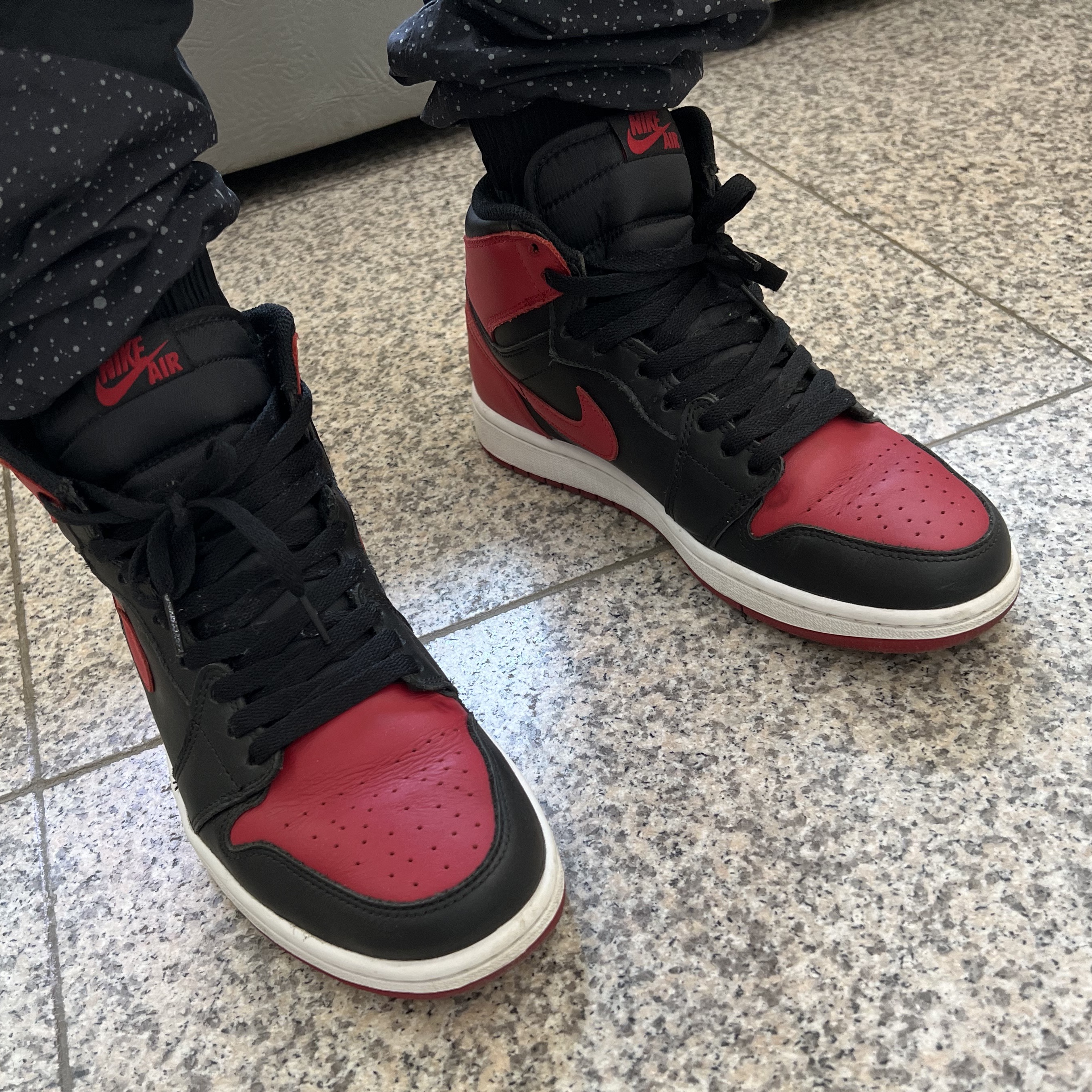 Jordan 1 Retro High OG Bred 2013 착용 스타일 - 1