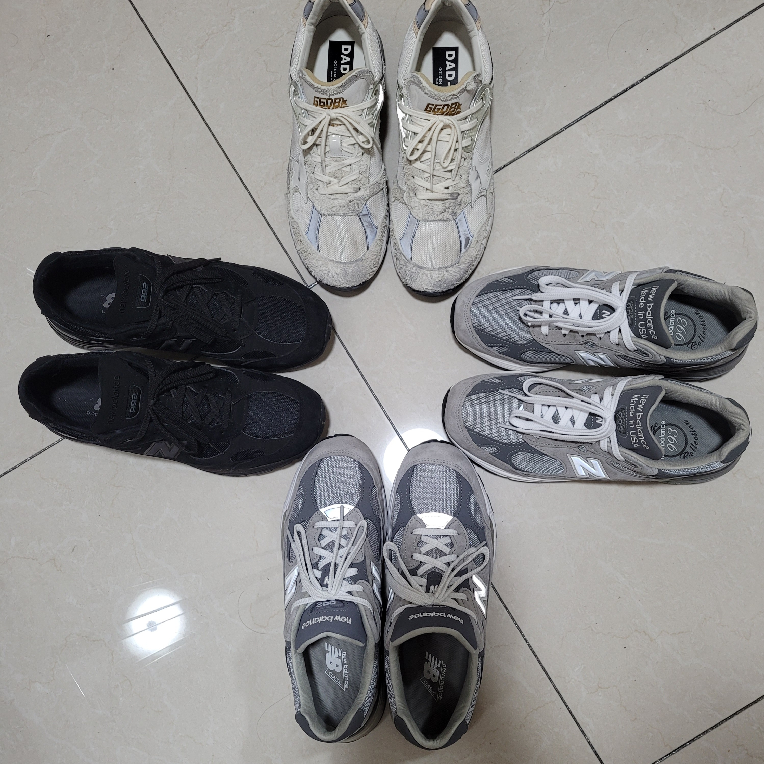 New Balance 992 Made in USA Grey - D Standard, New Balance 993 Made in USA Grey - D Standard 착용 스타일