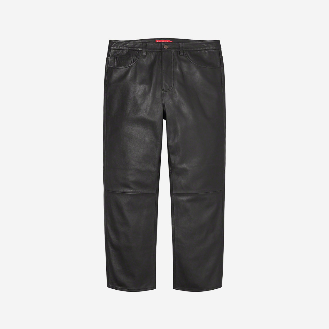 Supreme Leather 5-Pocket Jeans Black - 22FW 상세 이미지 1