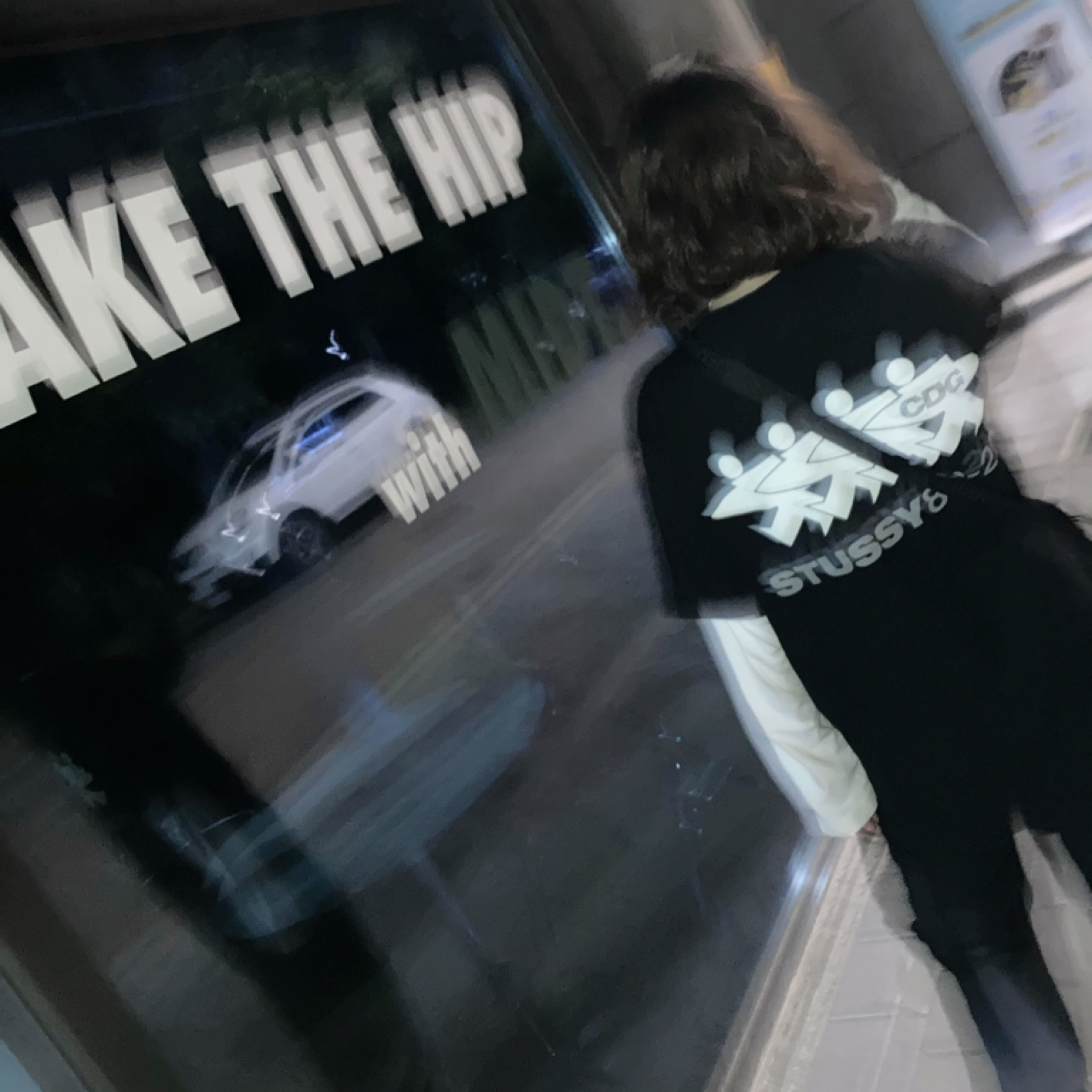 Stussy x CDG Surfman T-Shirt Black 착용 스타일