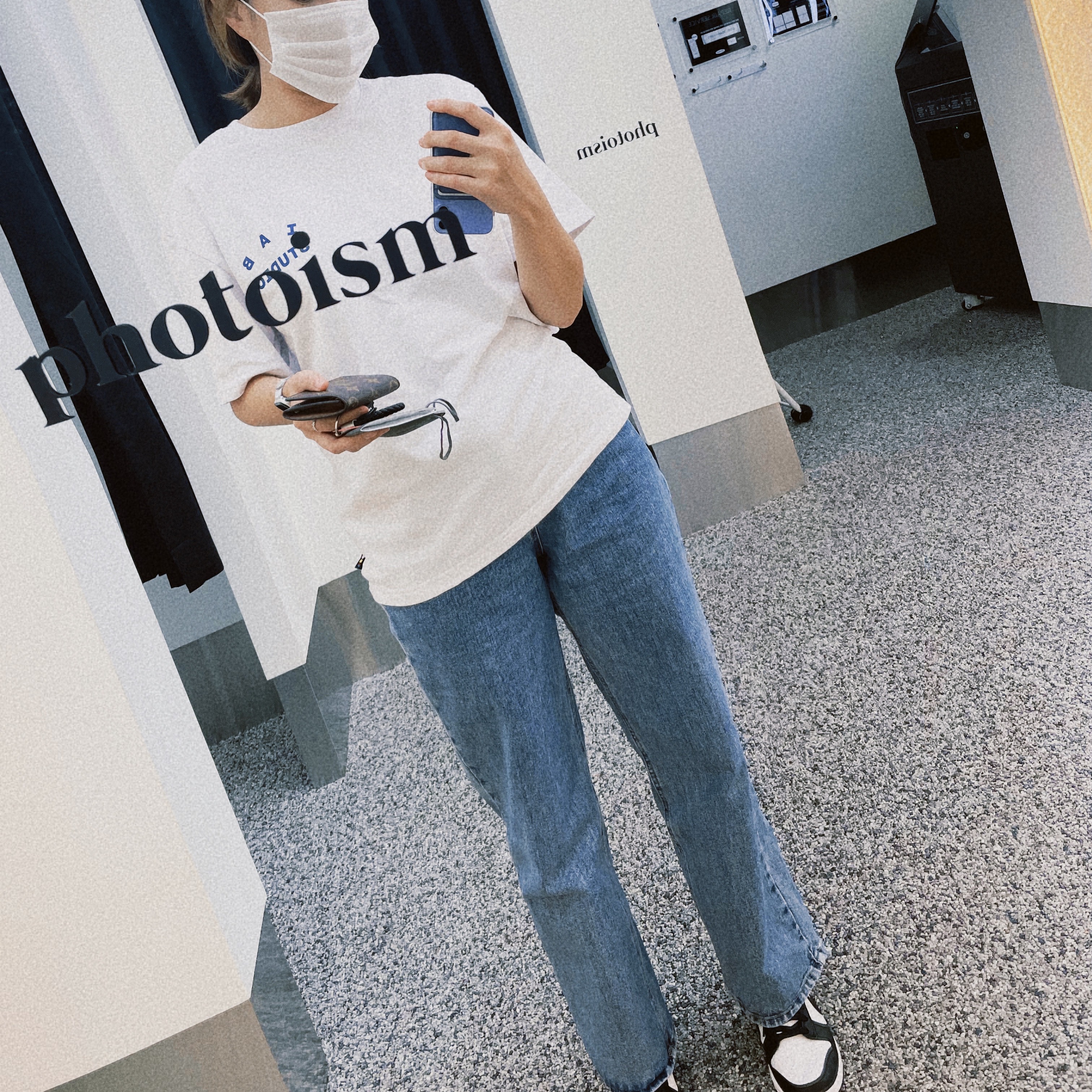 IAB Studio T-Shirt White Navy - 22FW, (W) Nike Dunk Low Black 착용 스타일