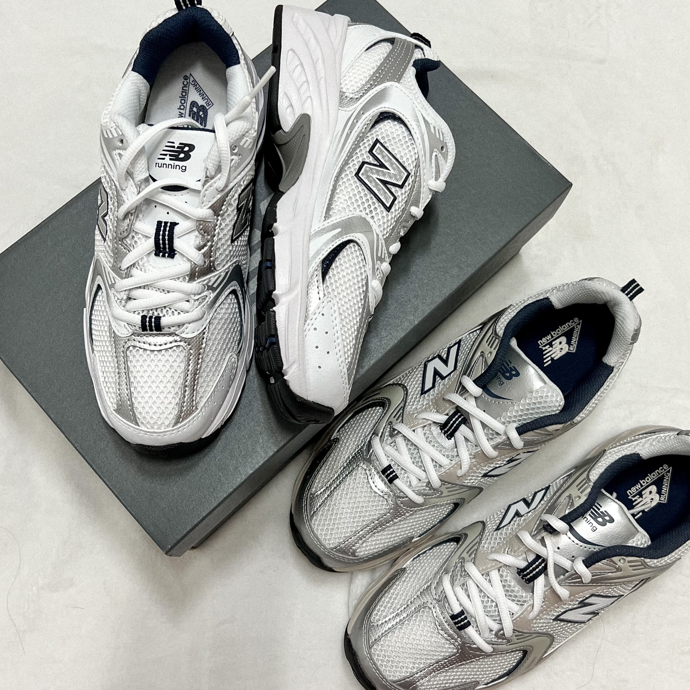 New Balance 530 Steel Grey 착용 스타일 - 2