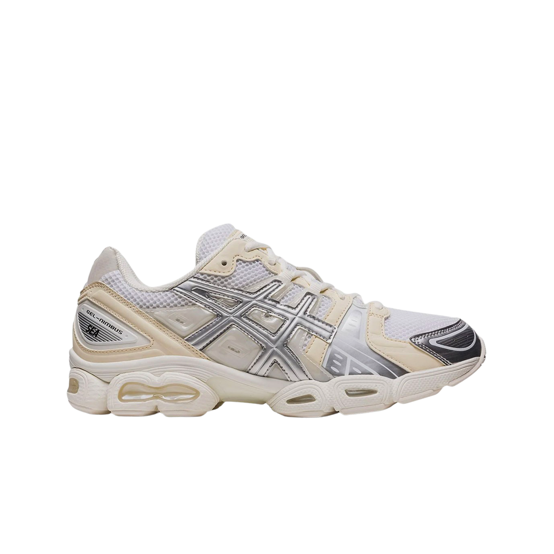 아식스 x 윈드 앤 씨 젤 님버스 9 화이트 퓨어 실버(Asics x Wind and Sea Gel-Nimbus 9 White Pure Silver)