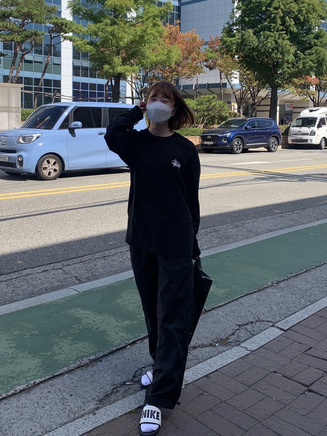 Stussy Basic Stussy LS T-Shirt Black 2022 착용 스타일
