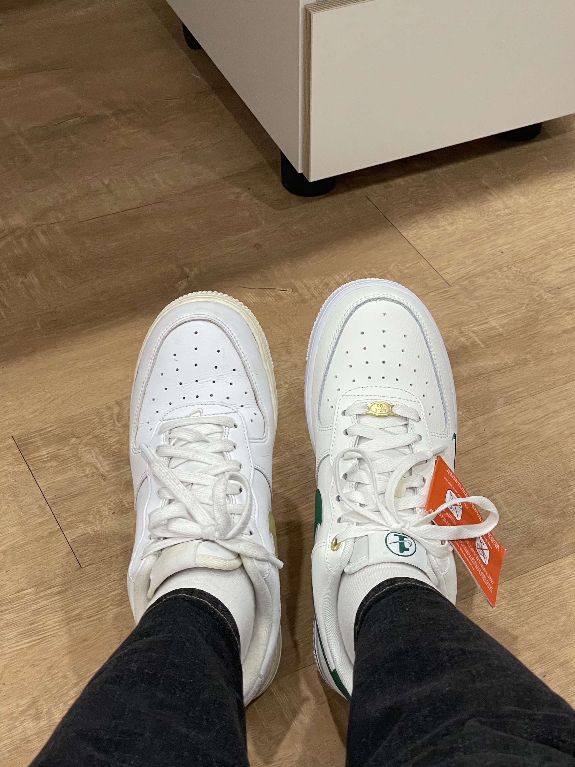 Nike Air Force 1 '07 LV8 40th Anniversary Join Forces Sail Malachite 착용 스타일 - 4
