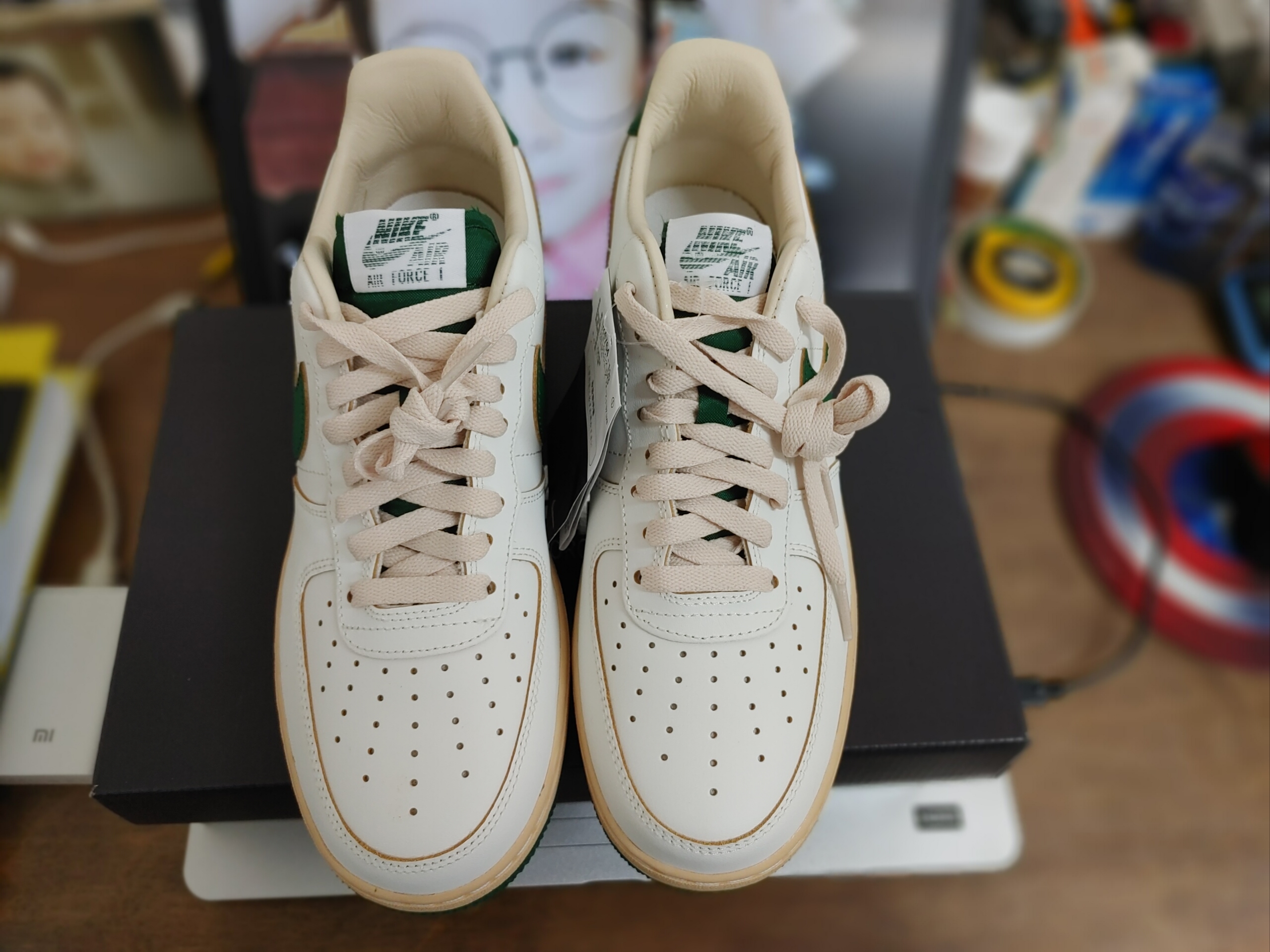 (W) Nike Air Force 1 Low Gorge Green 착용 스타일 - 2