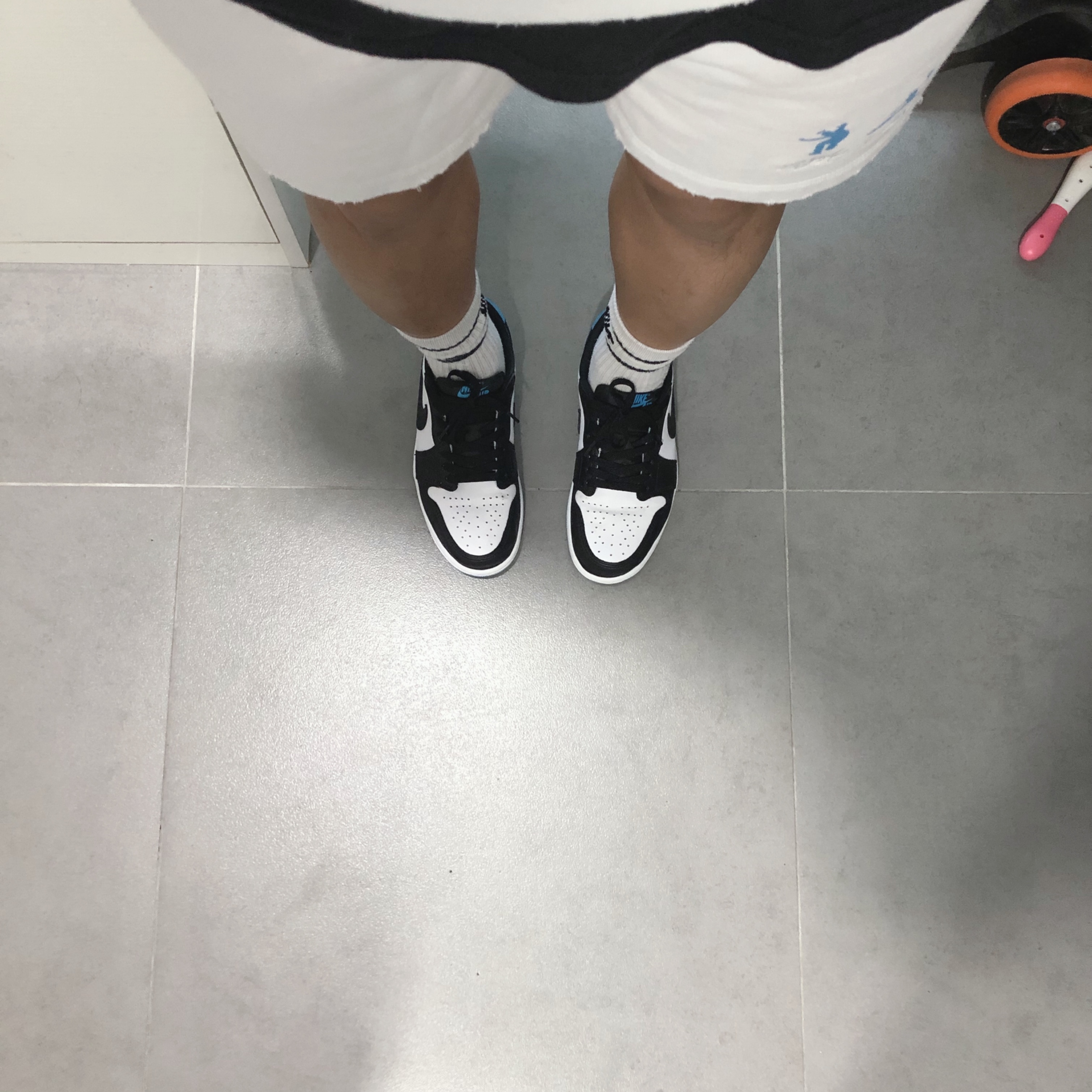 Jordan x Union Fleece Hoodie Photon Dust - Asia, Jordan x Union Fleece Shorts Photon Dust - Asia 착용 스타일 - 2