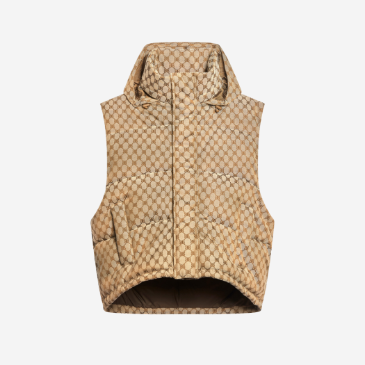 (W) Balenciaga x Gucci The Hacker Project Cocoon Puffer Gilet Beige