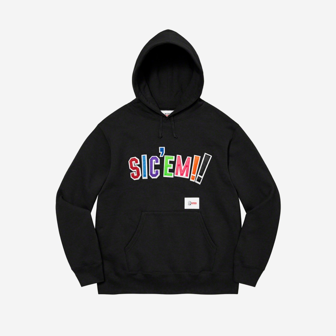 Supreme x WTAPS Sic'em! Hooded Sweatshirt Black - 21FW 상세 이미지 1