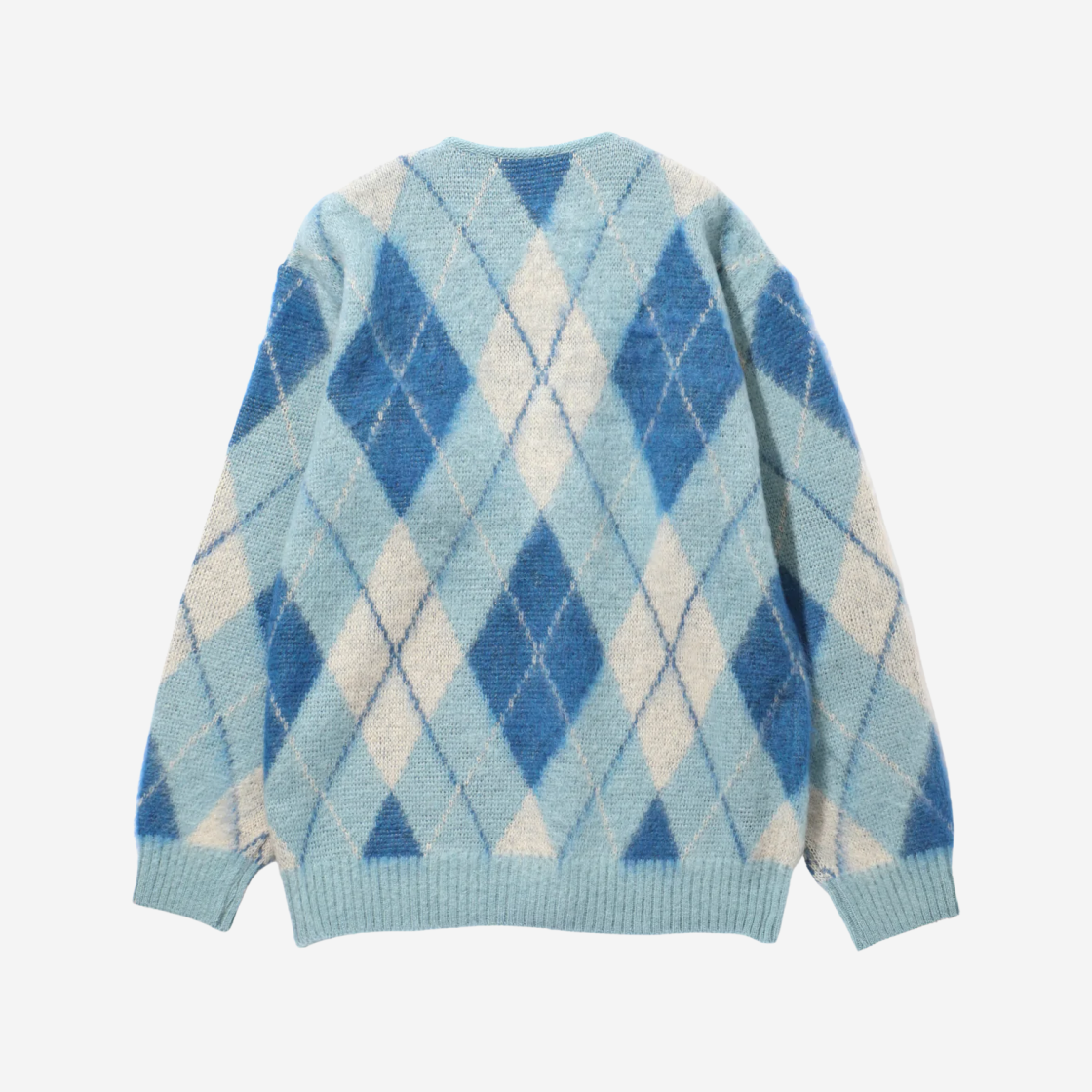 Needles Mohair Cardigan Argyle Blue 상세 이미지 2