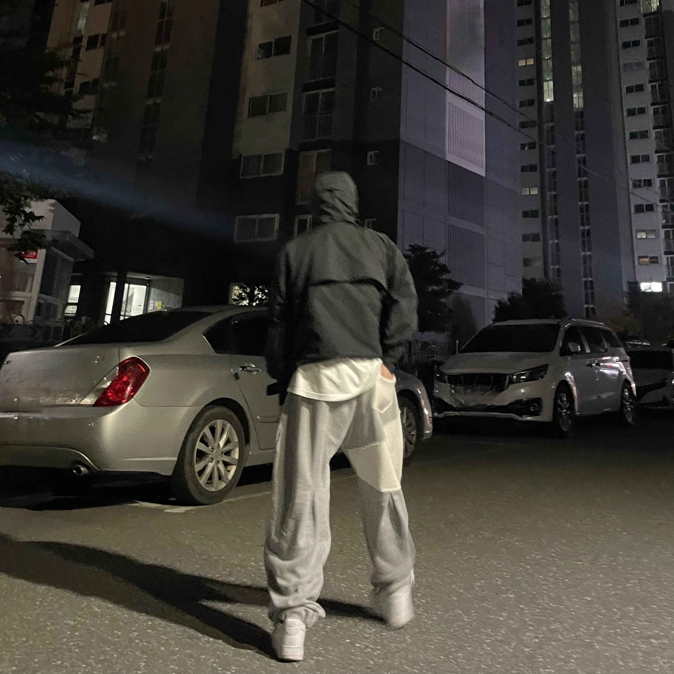 Undermycar Rikan Multi Pocket Casual Jacket Phantom - 21FW, Nike Air Force 1 '07 Low White 착용 스타일 - 2