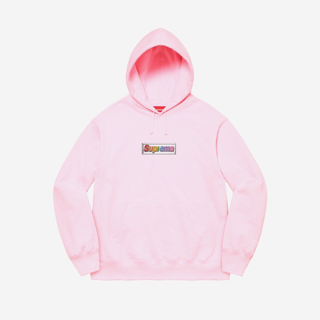 Supreme Bling Box Logo Hooded Sweatshirt Light Pink - 22SS 상세 이미지 1