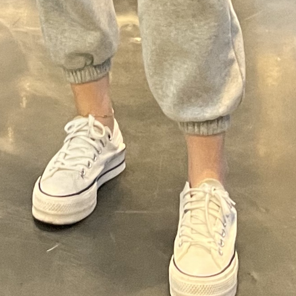 (W) Converse Chuck Taylor All Star Lift Ox White Black 착용 스타일