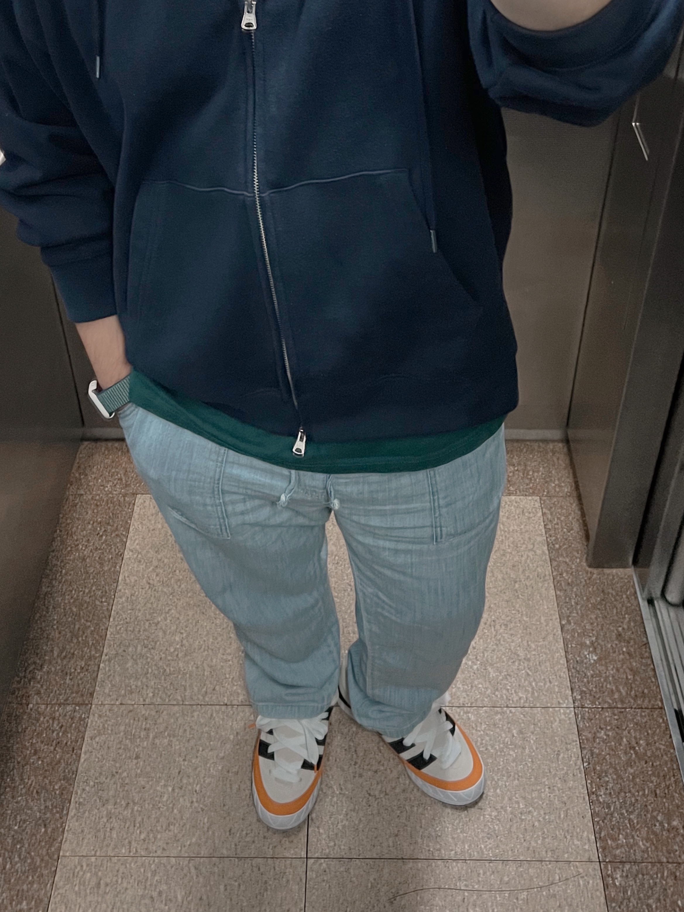 Adidas x Human Made Adimatic White 착용 스타일 - 3