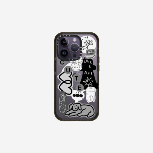 케이스티파이 아이폰 이나피 스티커 01 맥세이프 임팩트 케이스 클리어 블랙