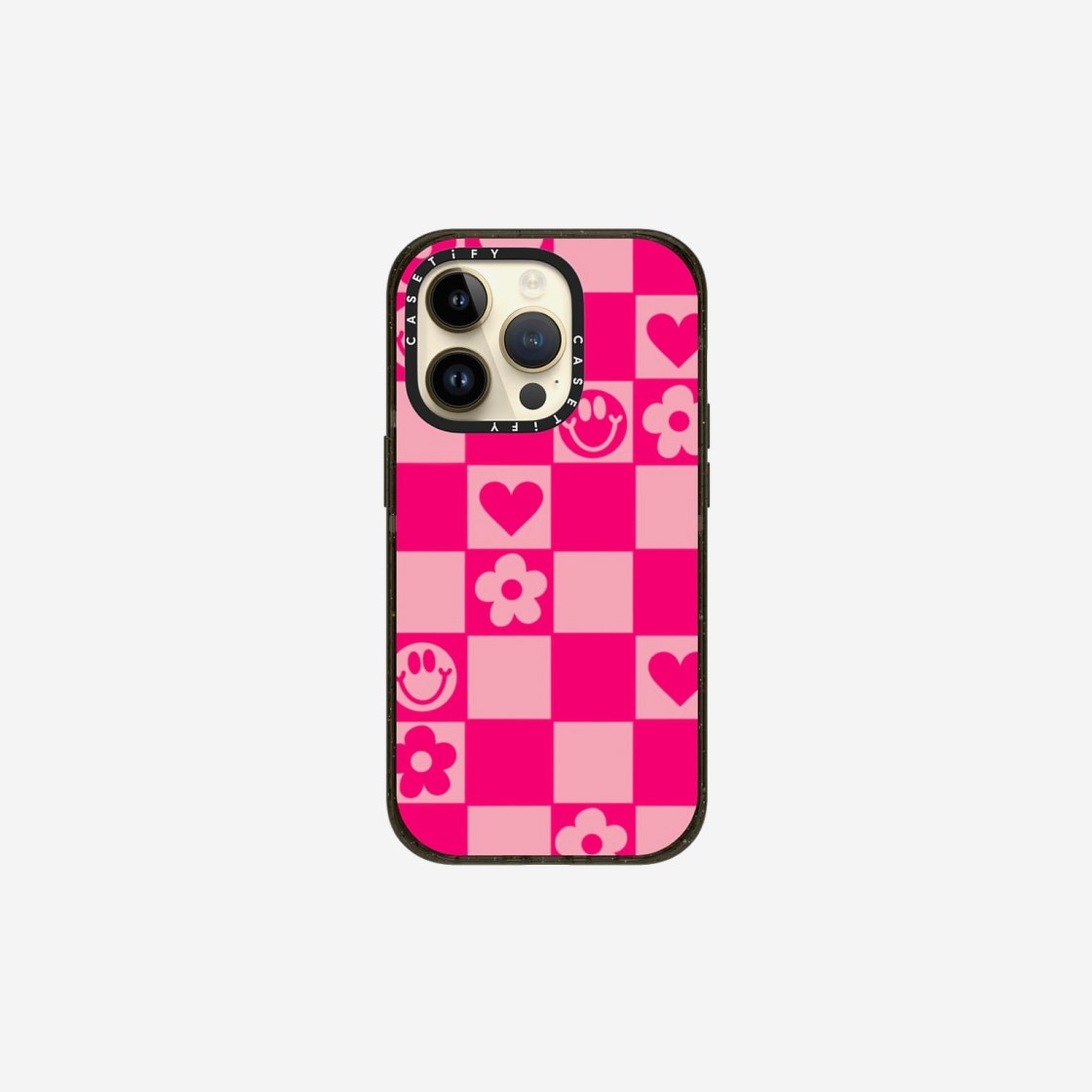 Casetify iPhone Smiley Daisy Grid by Blythe Impact Case Matte Black 상세 이미지 3