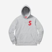 Supreme S Logo Hooded Sweatshirt Heather Grey - 20FW