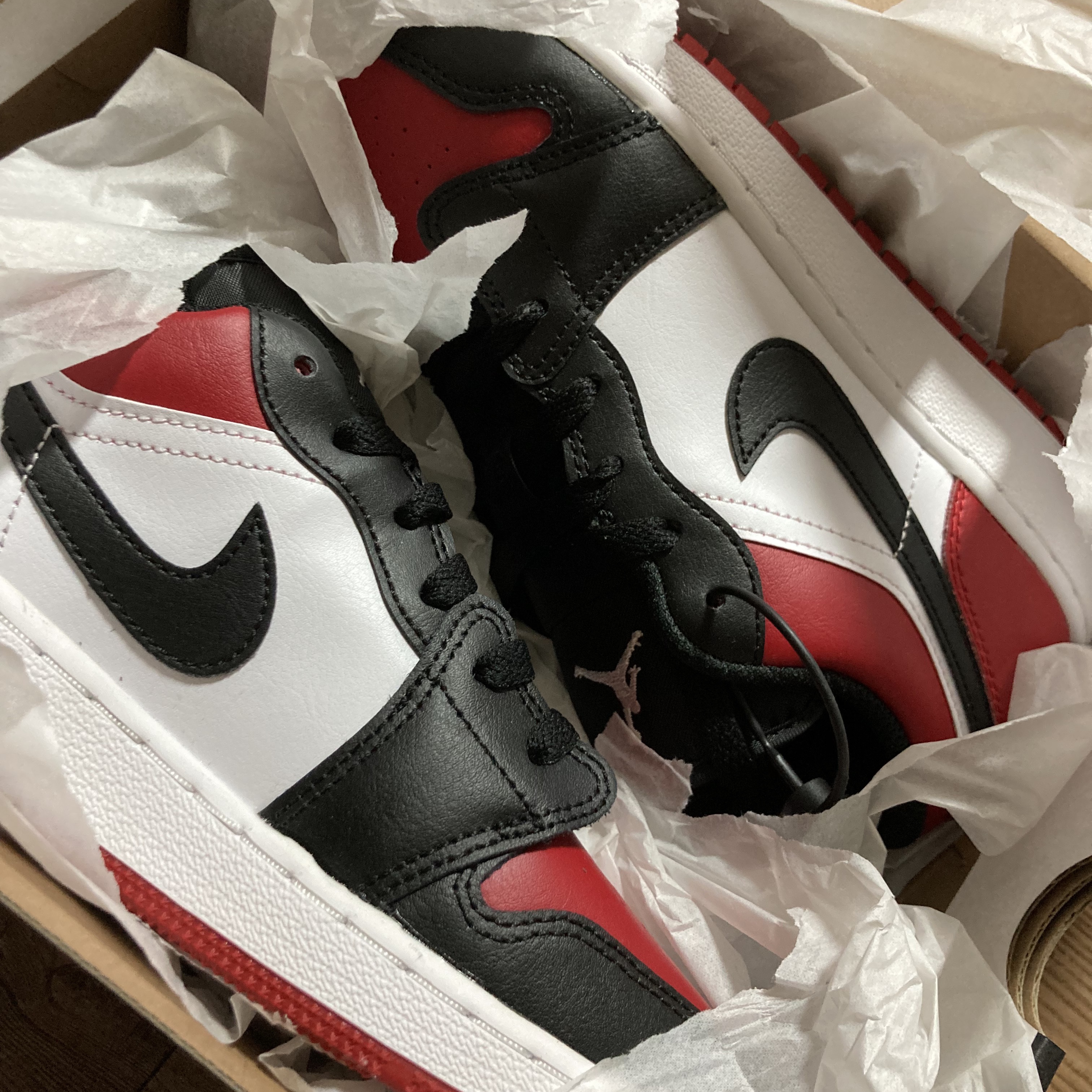 (GS) Jordan 1 Low Bred Toe 착용 스타일