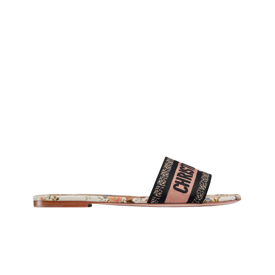 (W) 디올 디웨이 뮬 쟈뎅 디베르 모티프 자수 코튼 화이트 멀티컬러((W) Dior Dway Mule Embroidered Cotton with Jardin d'Hiver Motif White Multicolor) - 1