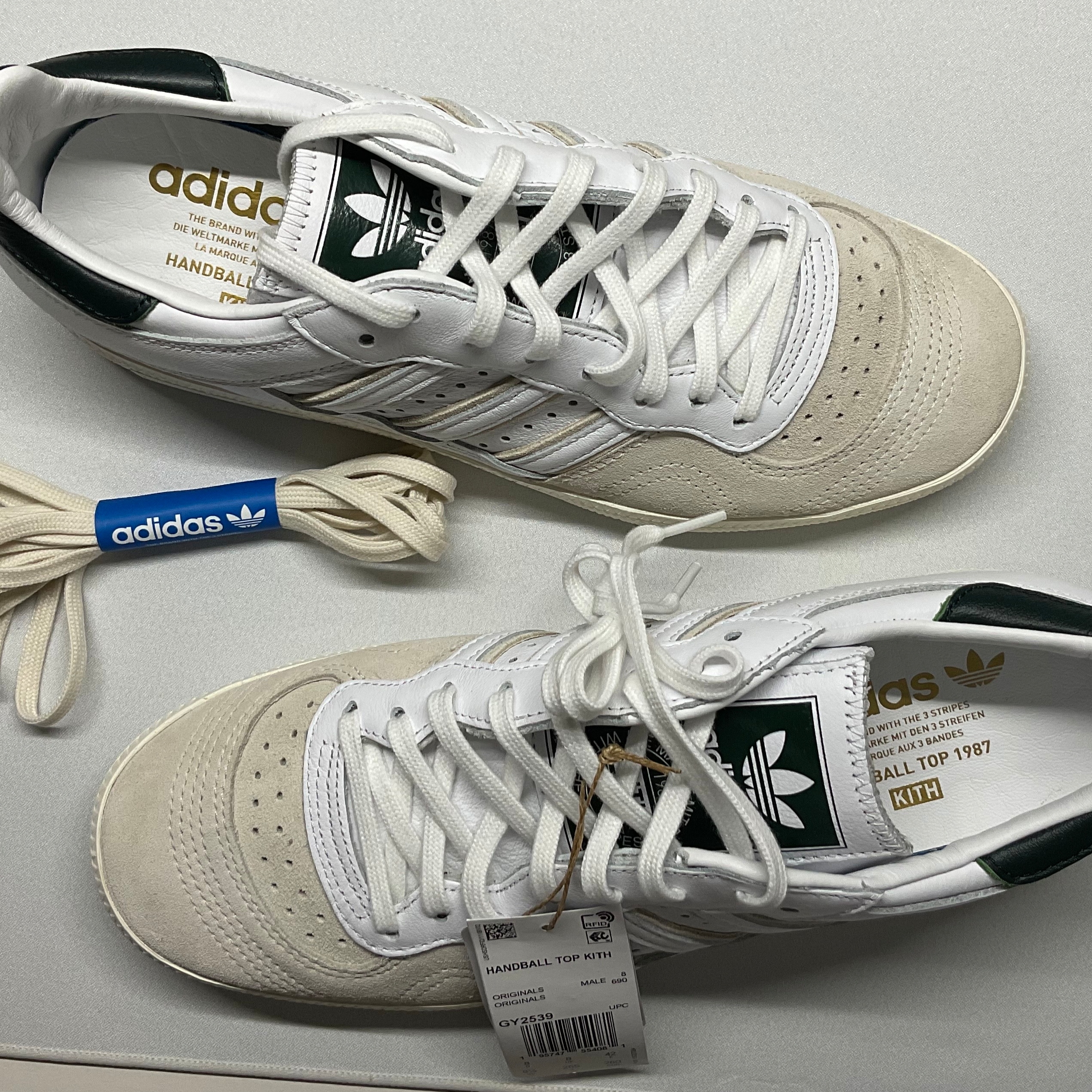 Adidas x Kith Handball Top White Green 착용 스타일
