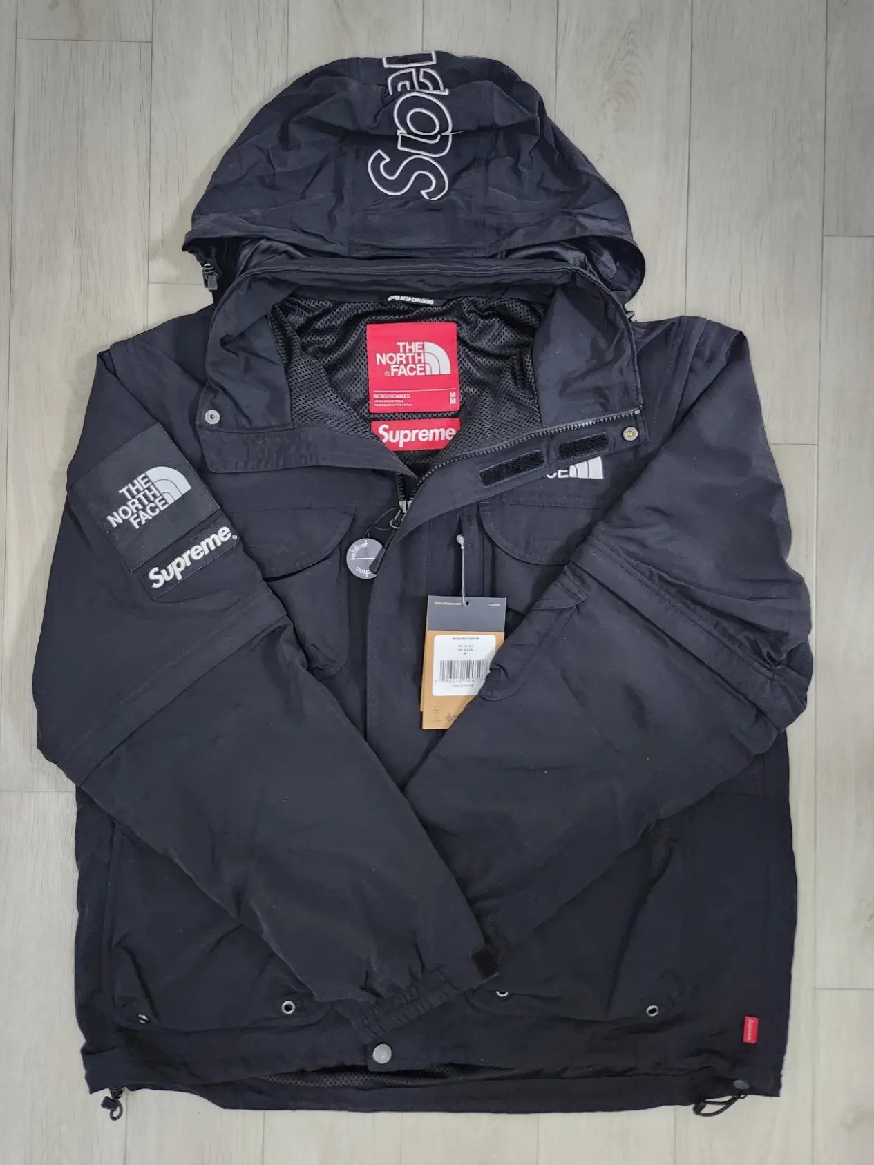 Supreme x The North Face Trekking Convertible Jacket Black - 22SS 착용 스타일 - 1