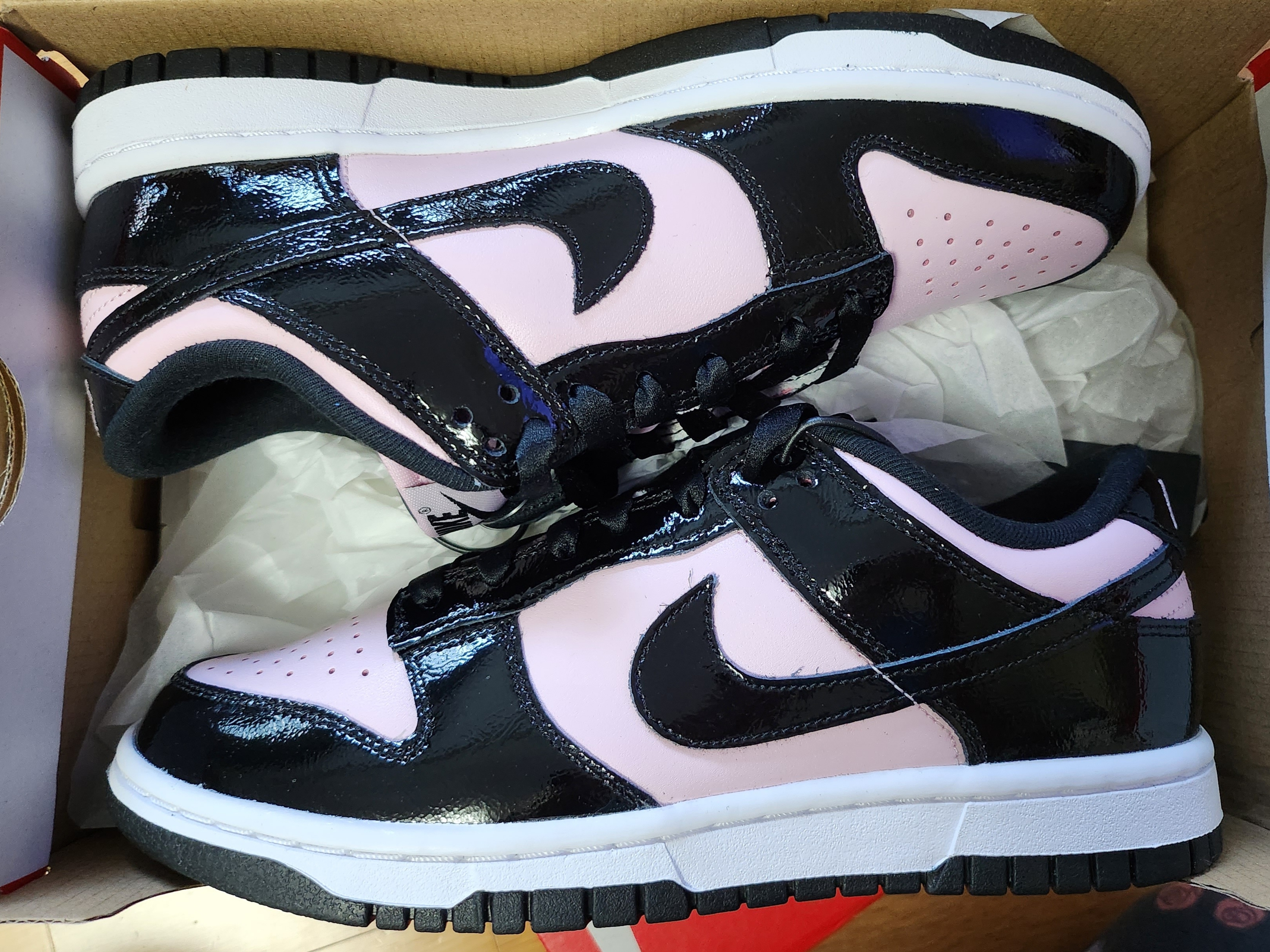 (W) Nike Dunk Low Essential Pink Foam Black 착용 스타일