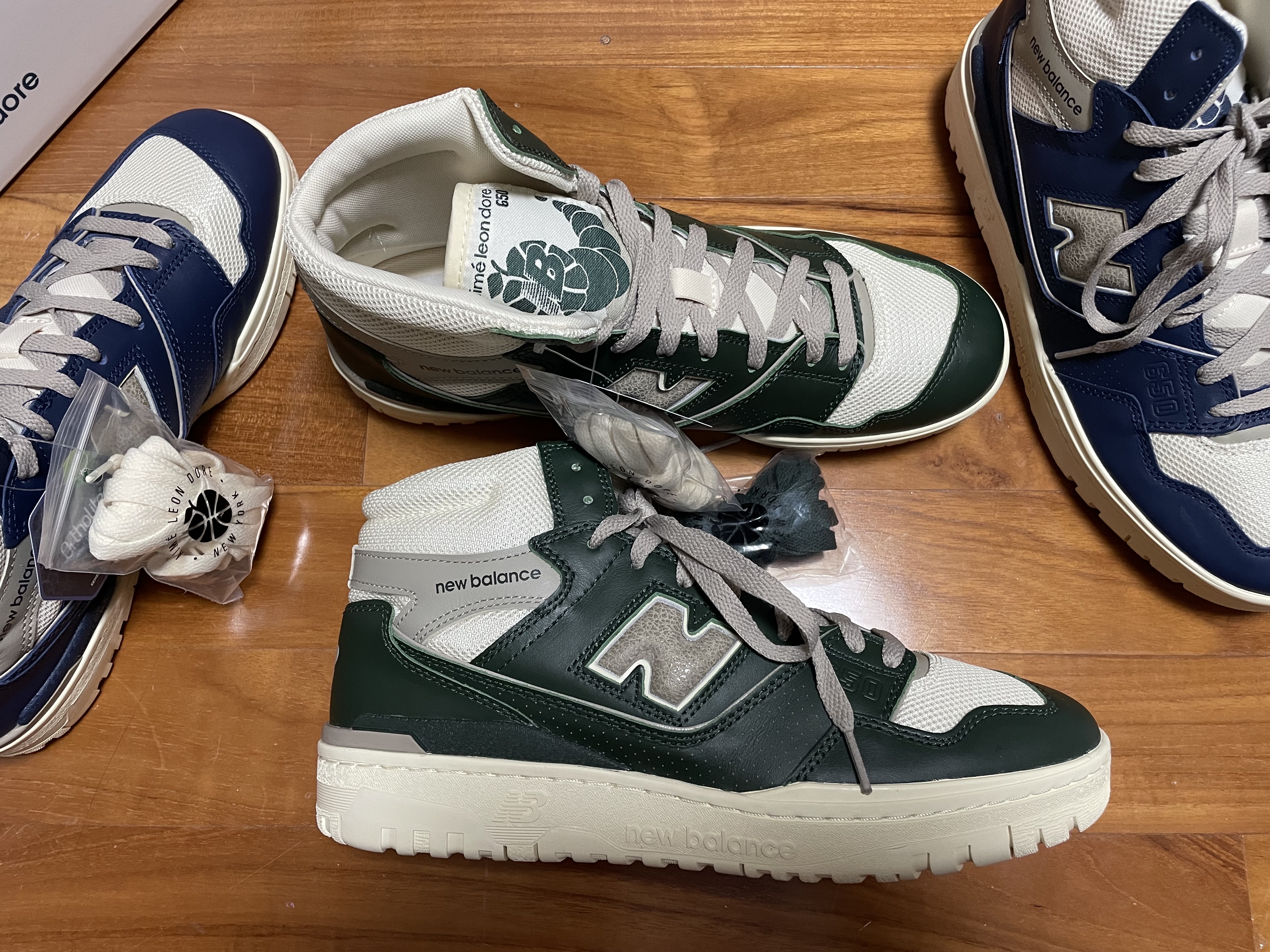 New Balance x Aime Leon Dore 650R Navy, New Balance x Aime Leon Dore 650R Forest Green 착용 스타일 - 3