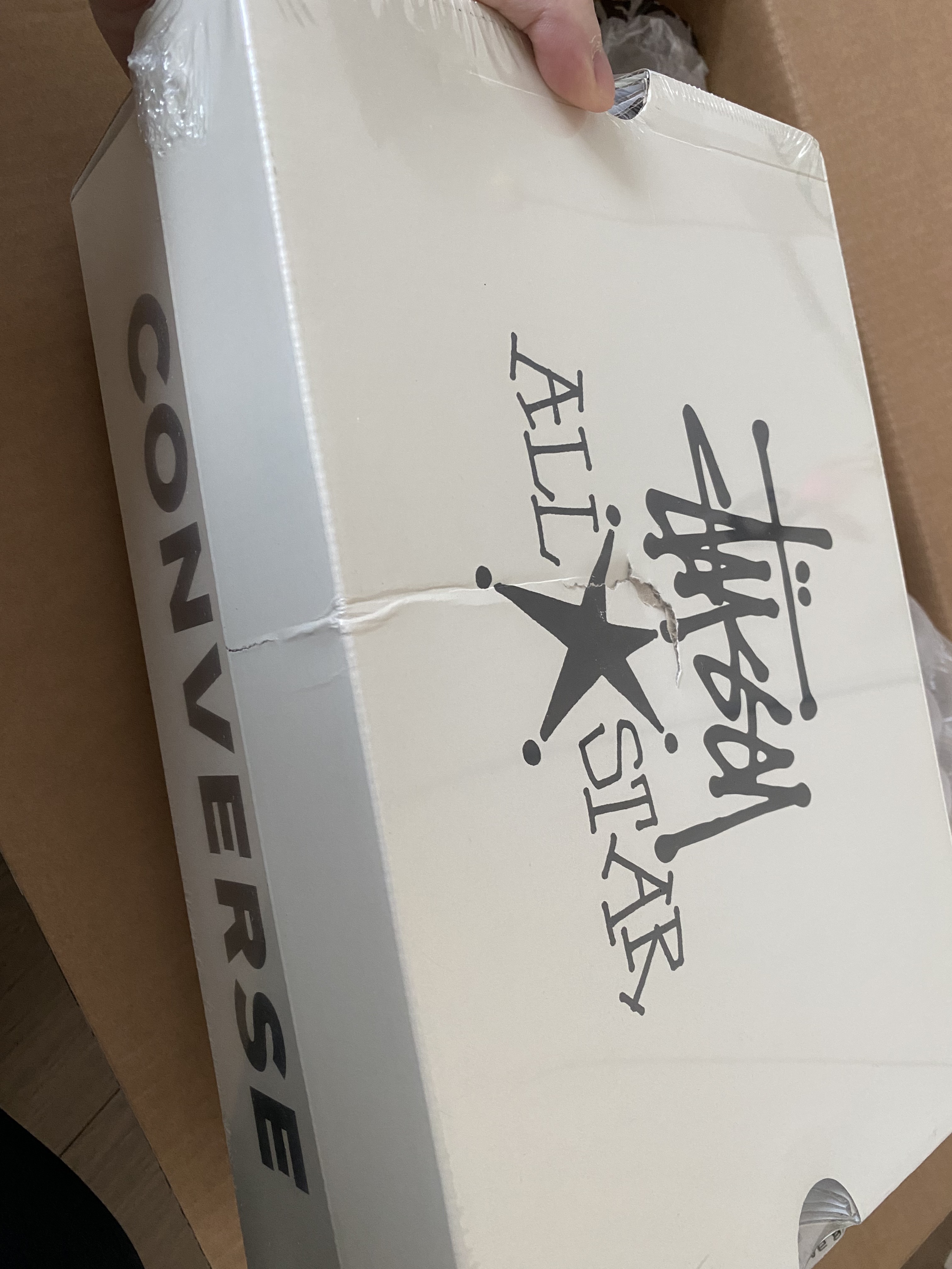 Converse x Stussy Chuck 70 High Black 착용 스타일 - 2