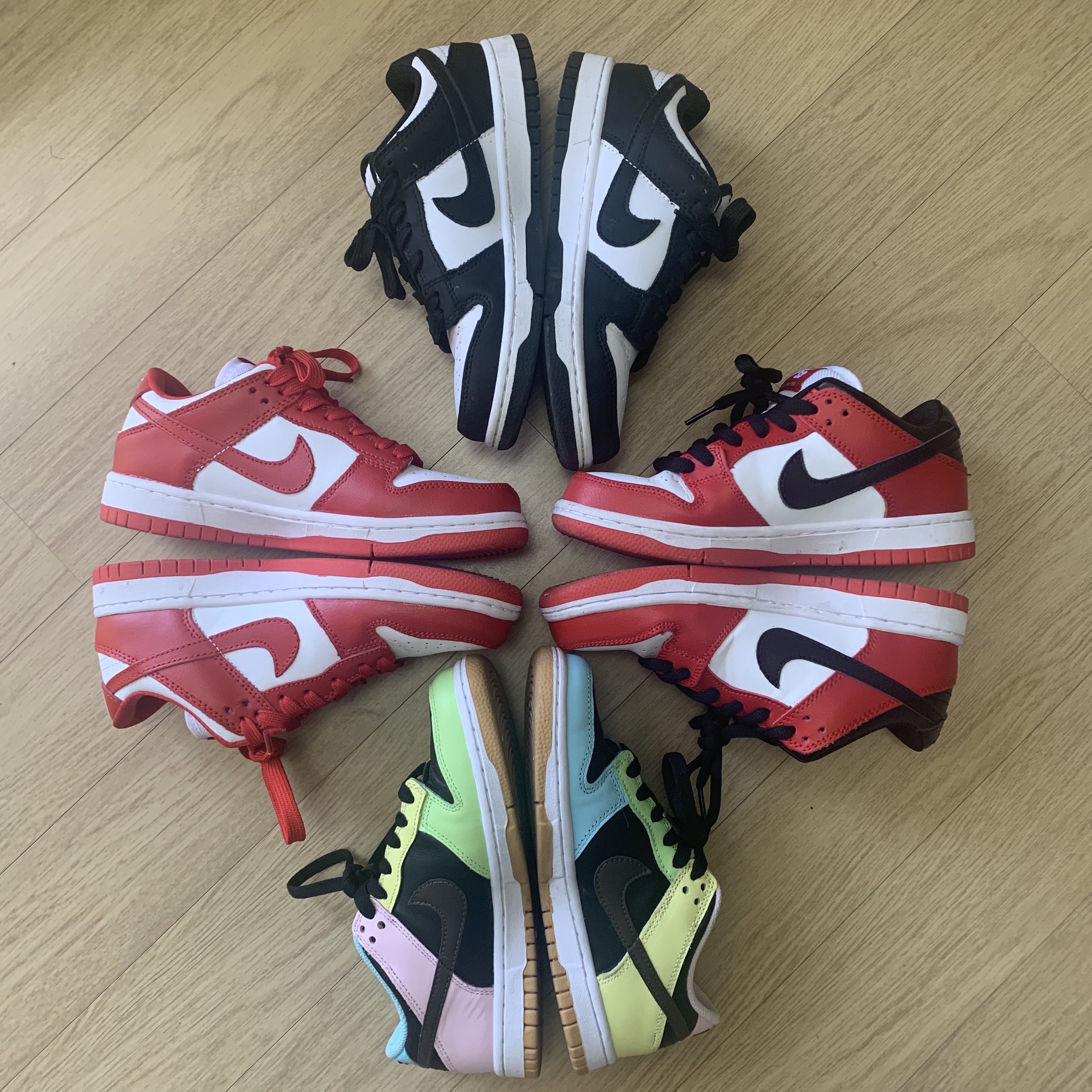 (W) Nike Dunk Low Black, Nike SB Dunk Low Pro Chicago 착용 스타일