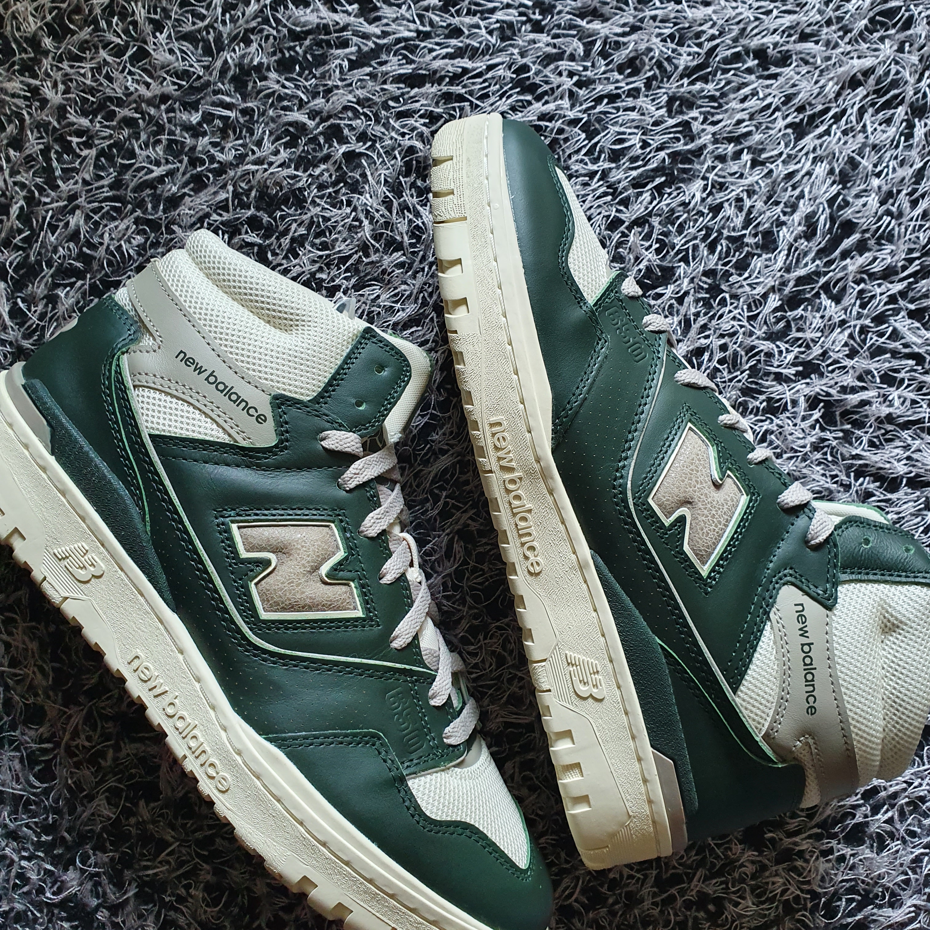 New Balance x Aime Leon Dore 650R White Navy, New Balance x Aime Leon Dore 650R Forest Green 착용 스타일 - 2