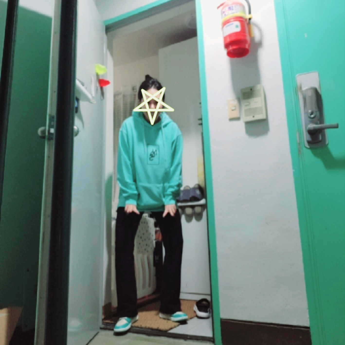 (W) Jordan 1 Low Sanddrift Washed Teal 착용 스타일 - 3