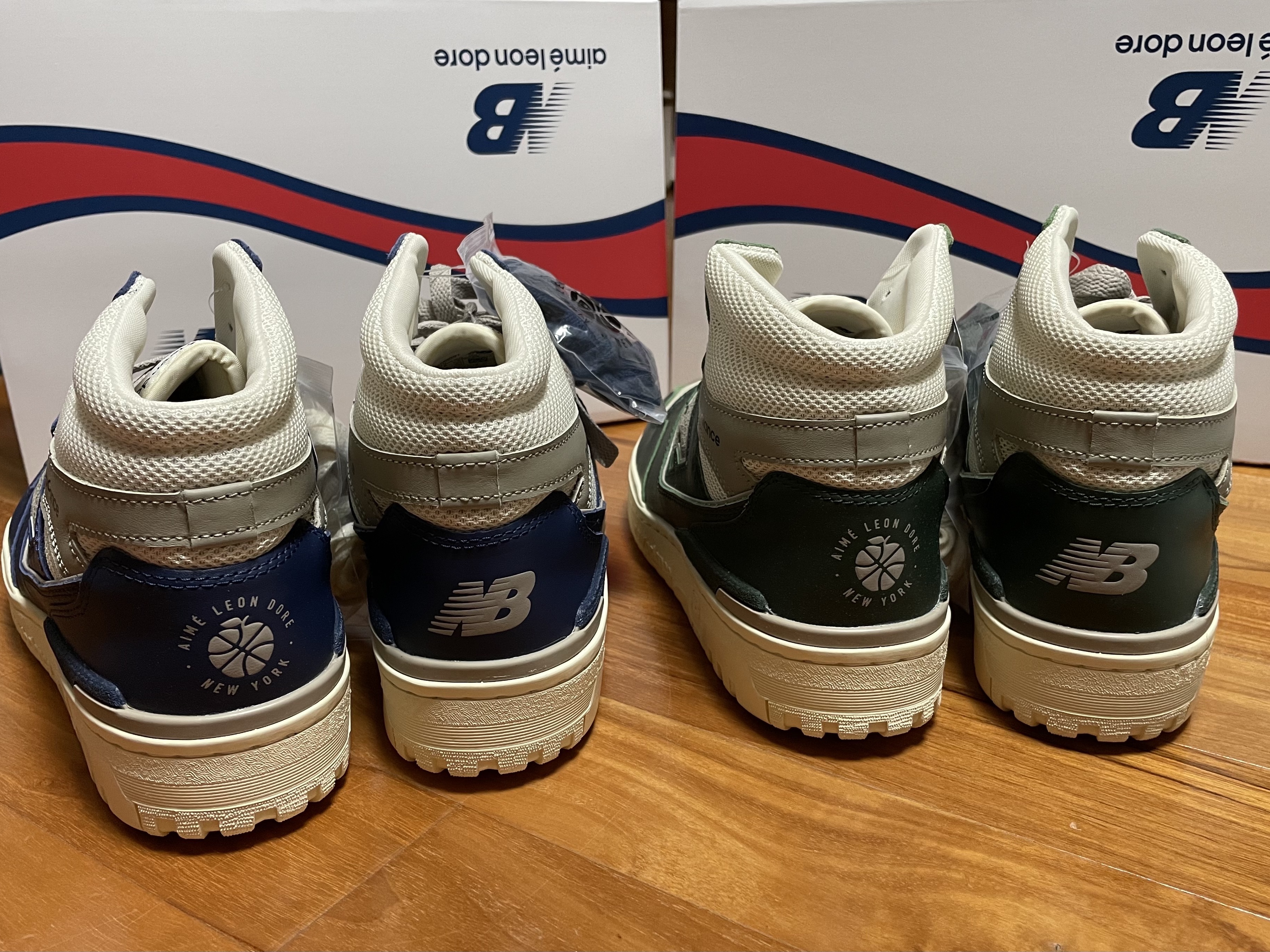 New Balance x Aime Leon Dore 650R Navy, New Balance x Aime Leon Dore 650R Forest Green 착용 스타일 - 2