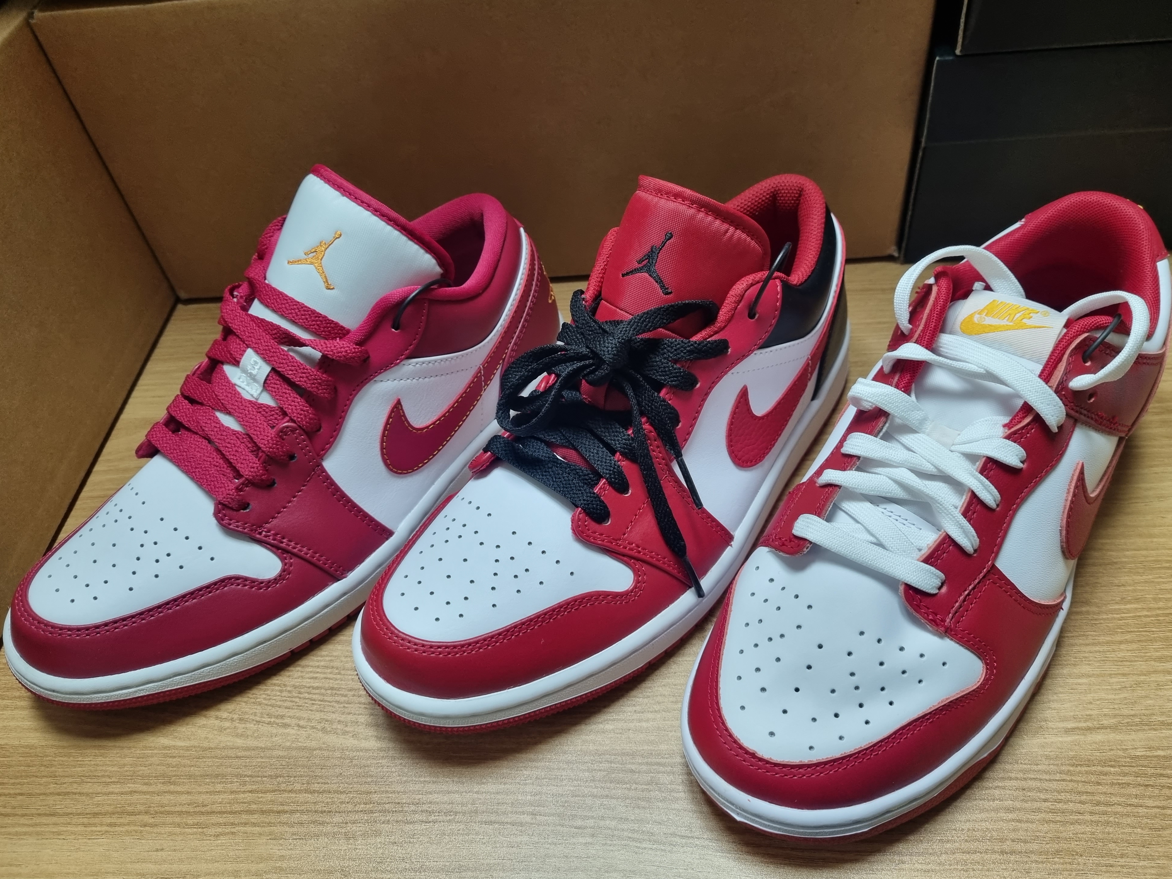 Jordan 1 Low Cardinal Red, (GS) Jordan 1 Low Cardinal Red 착용 스타일 - 2