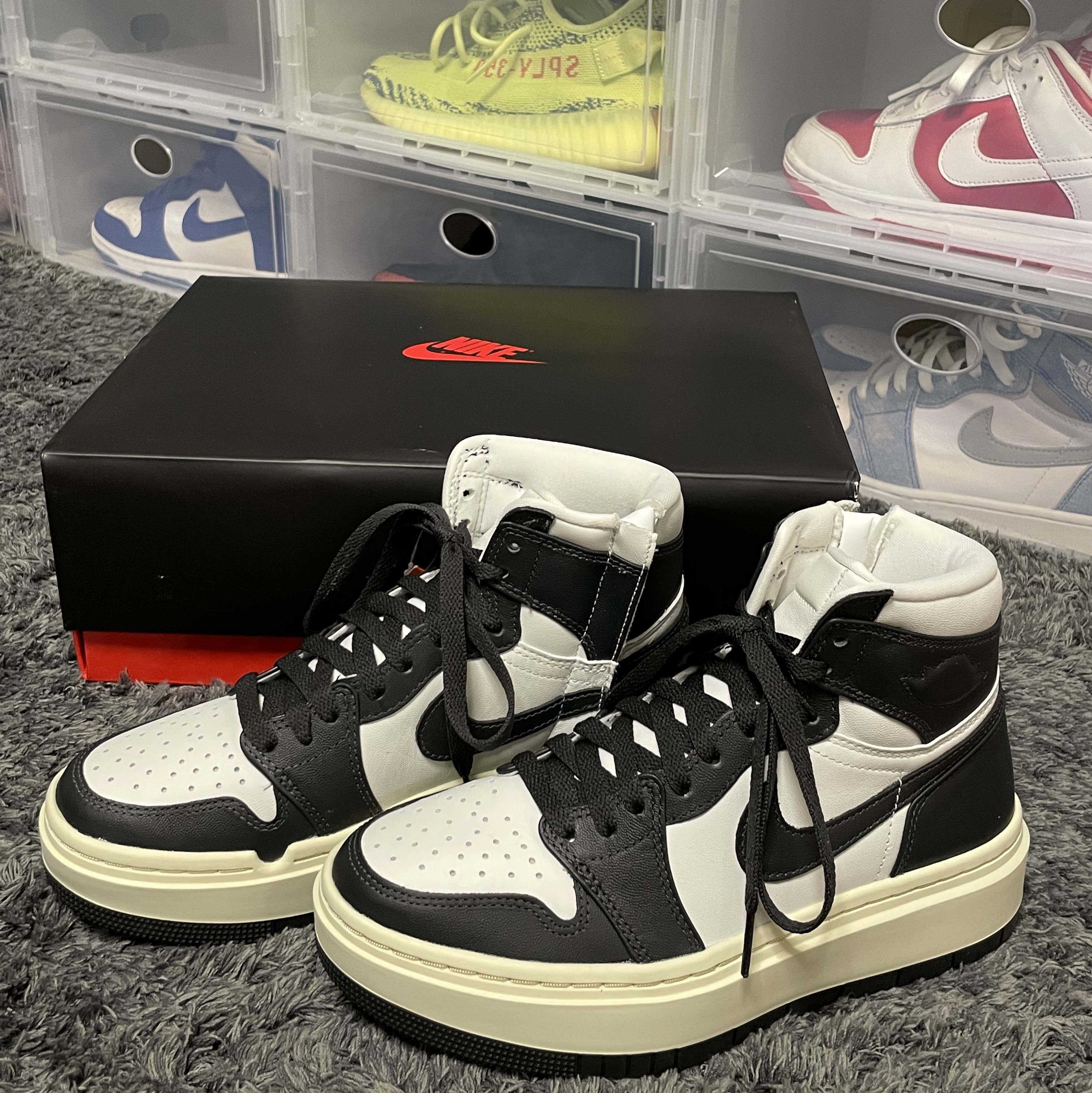 (W) Jordan 1 Elevate High Dark Ash 착용 스타일
