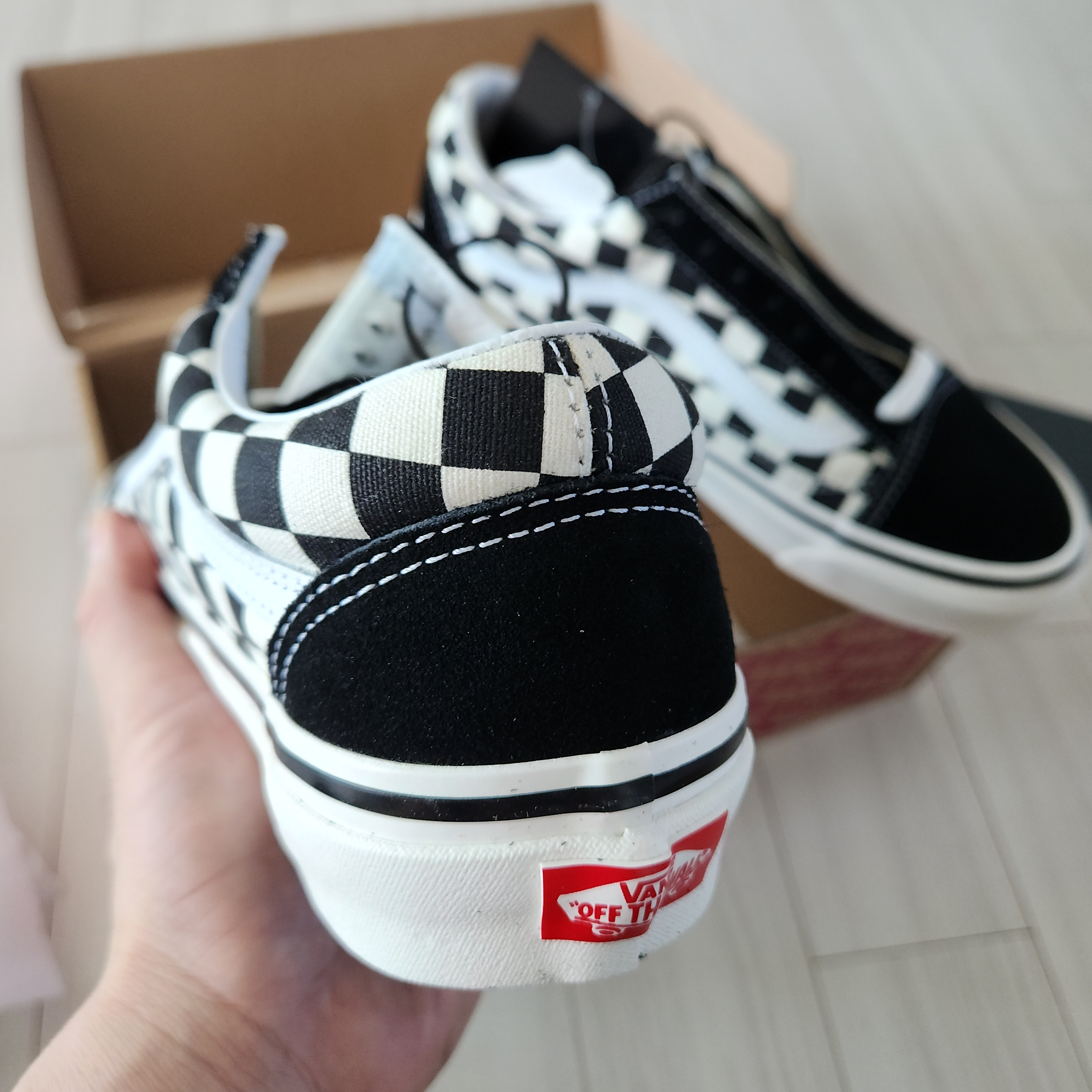 Vans Old Skool 36 DX Anaheim Factory Checkerboard 착용 스타일 - 5