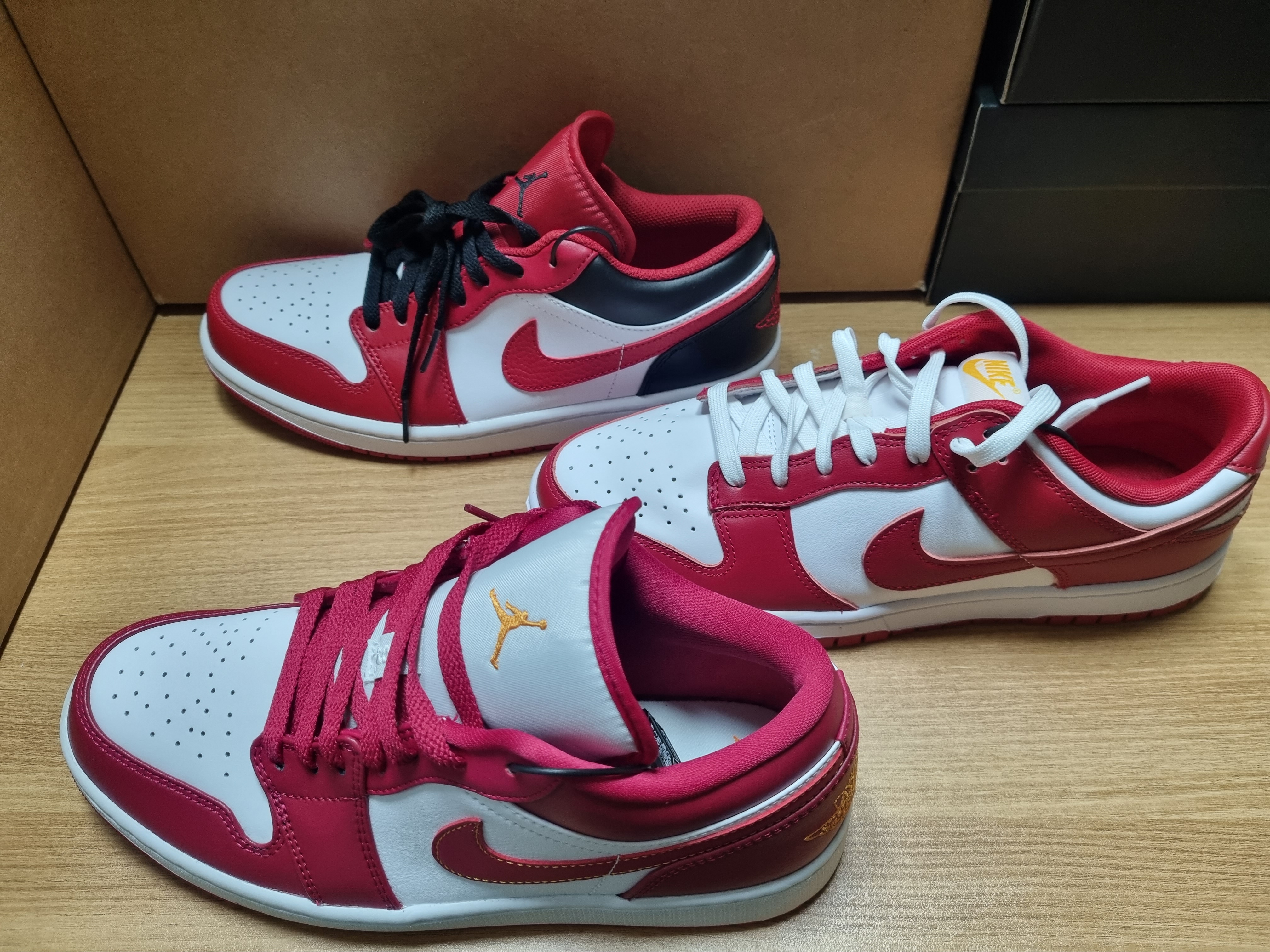 Jordan 1 Low Cardinal Red, (GS) Jordan 1 Low Cardinal Red 착용 스타일 - 3