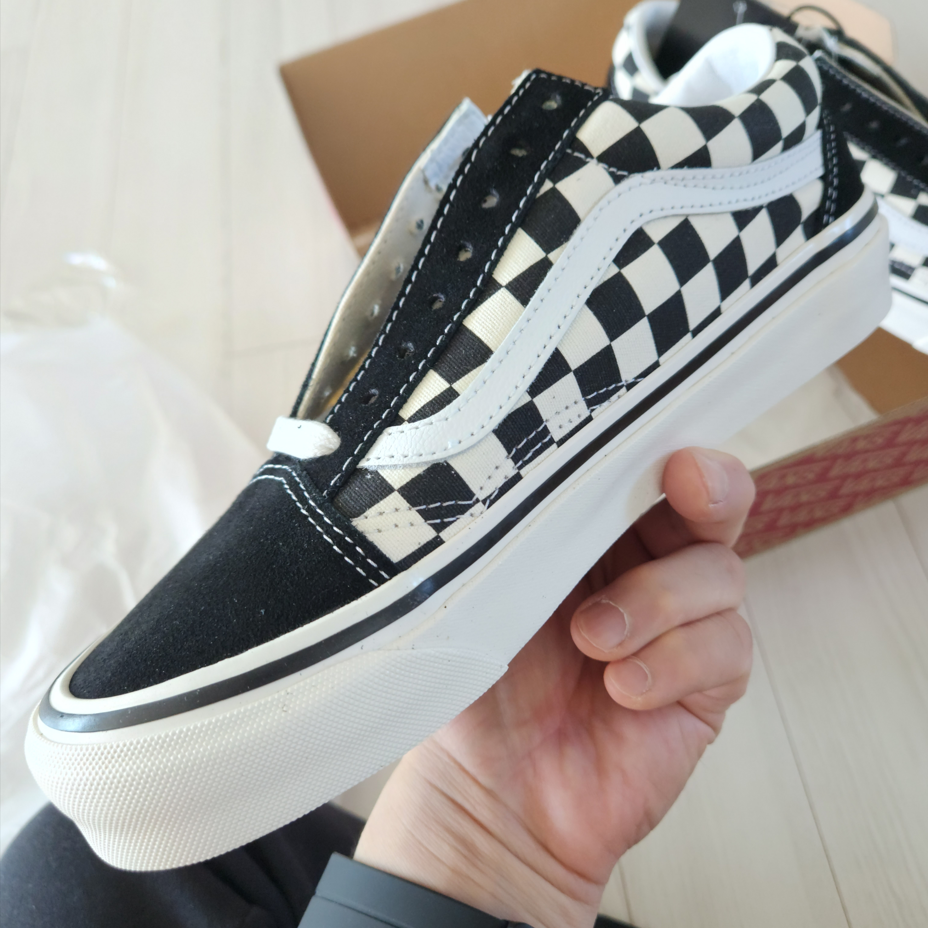 Vans Old Skool 36 DX Anaheim Factory Checkerboard 착용 스타일 - 2