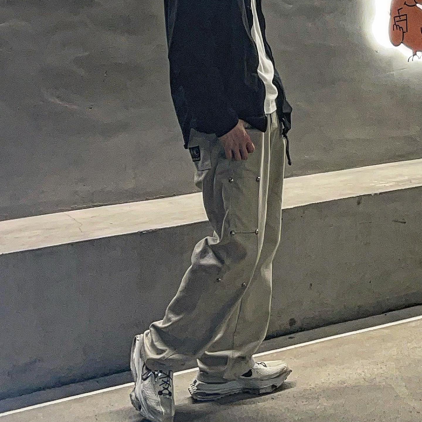 Nike x Matthew M Williams Zoom 004 Stone, C.P. Company Gabardine Zipped Shirt Black - 22FW 착용 스타일 - 1