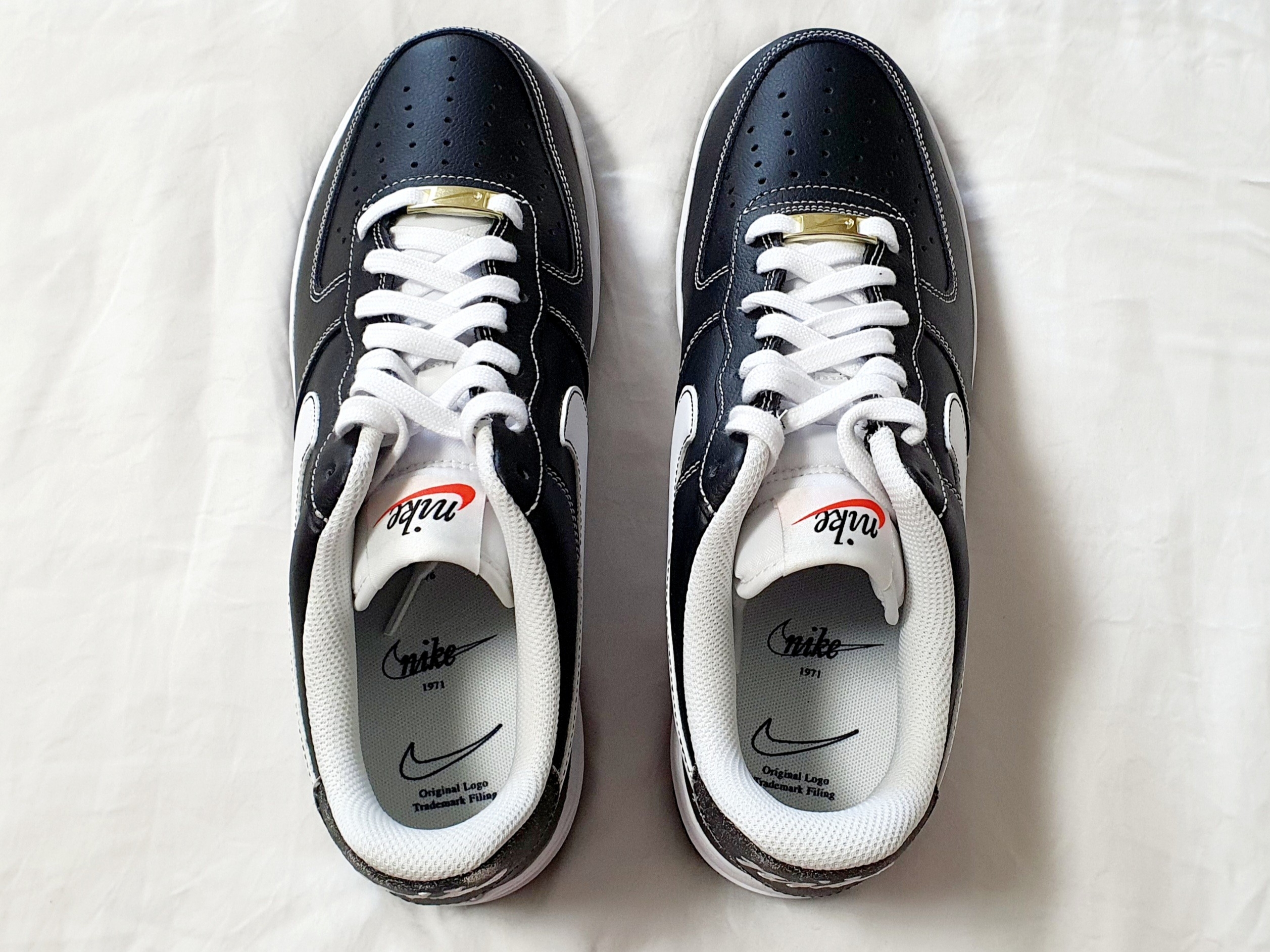 Nike Air Force 1 '07 First Use Black White 착용 스타일 - 5