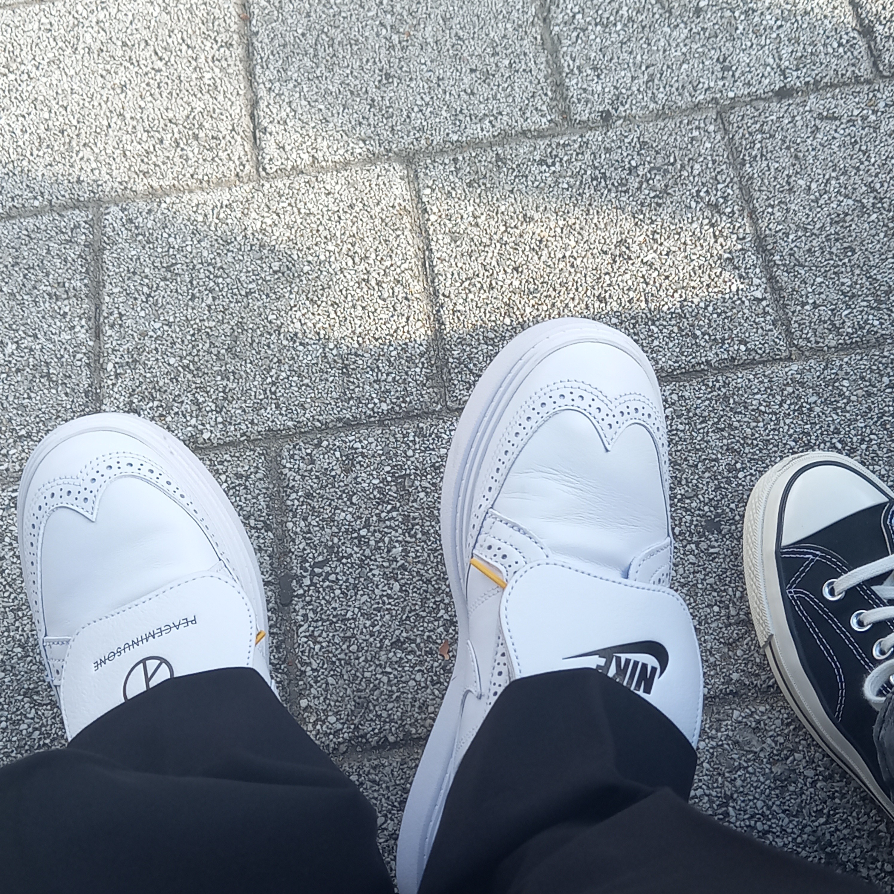 Nike x Peaceminusone Kwondo1 White 착용 스타일 - 2