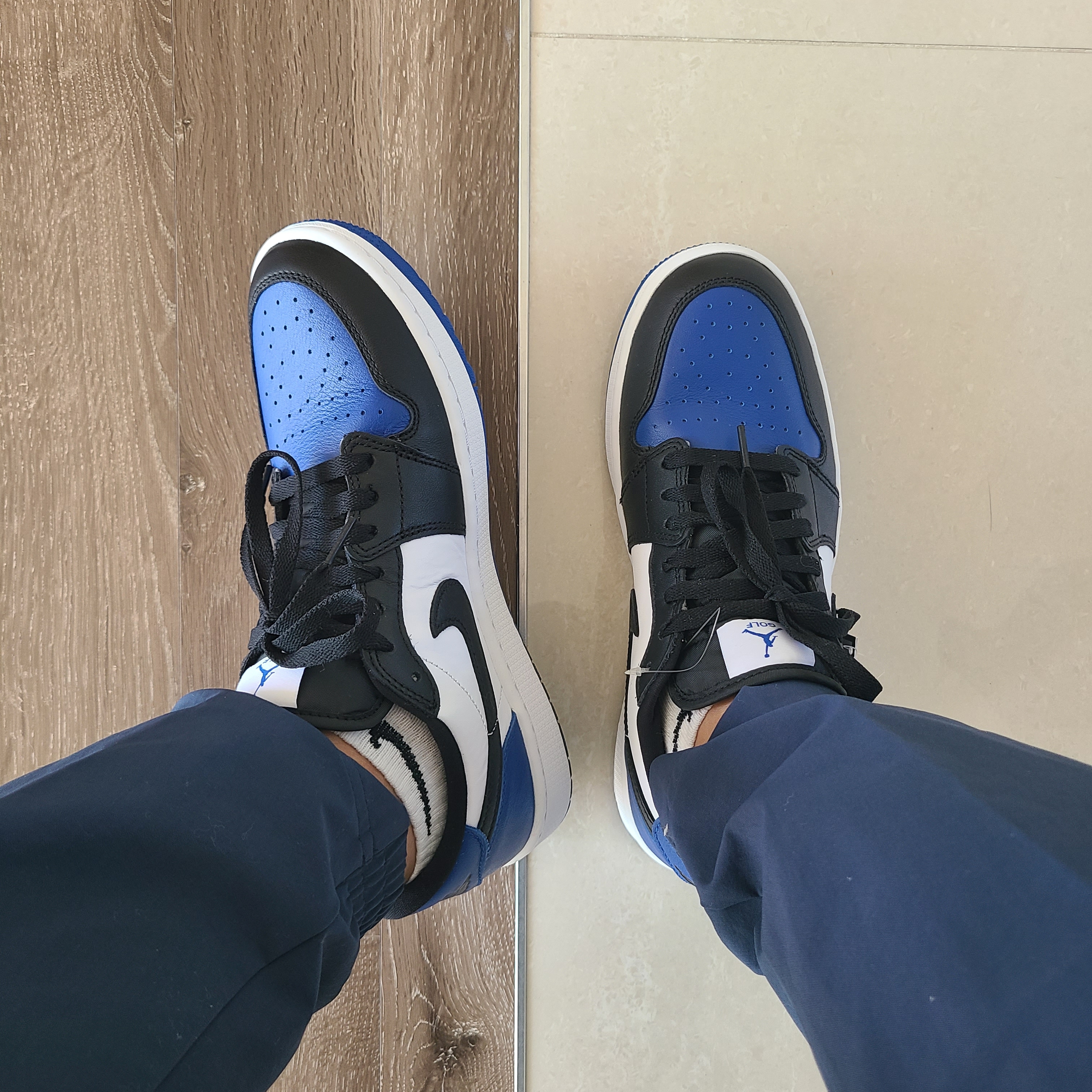 Jordan 1 Low Golf Sport Royal 착용 스타일
