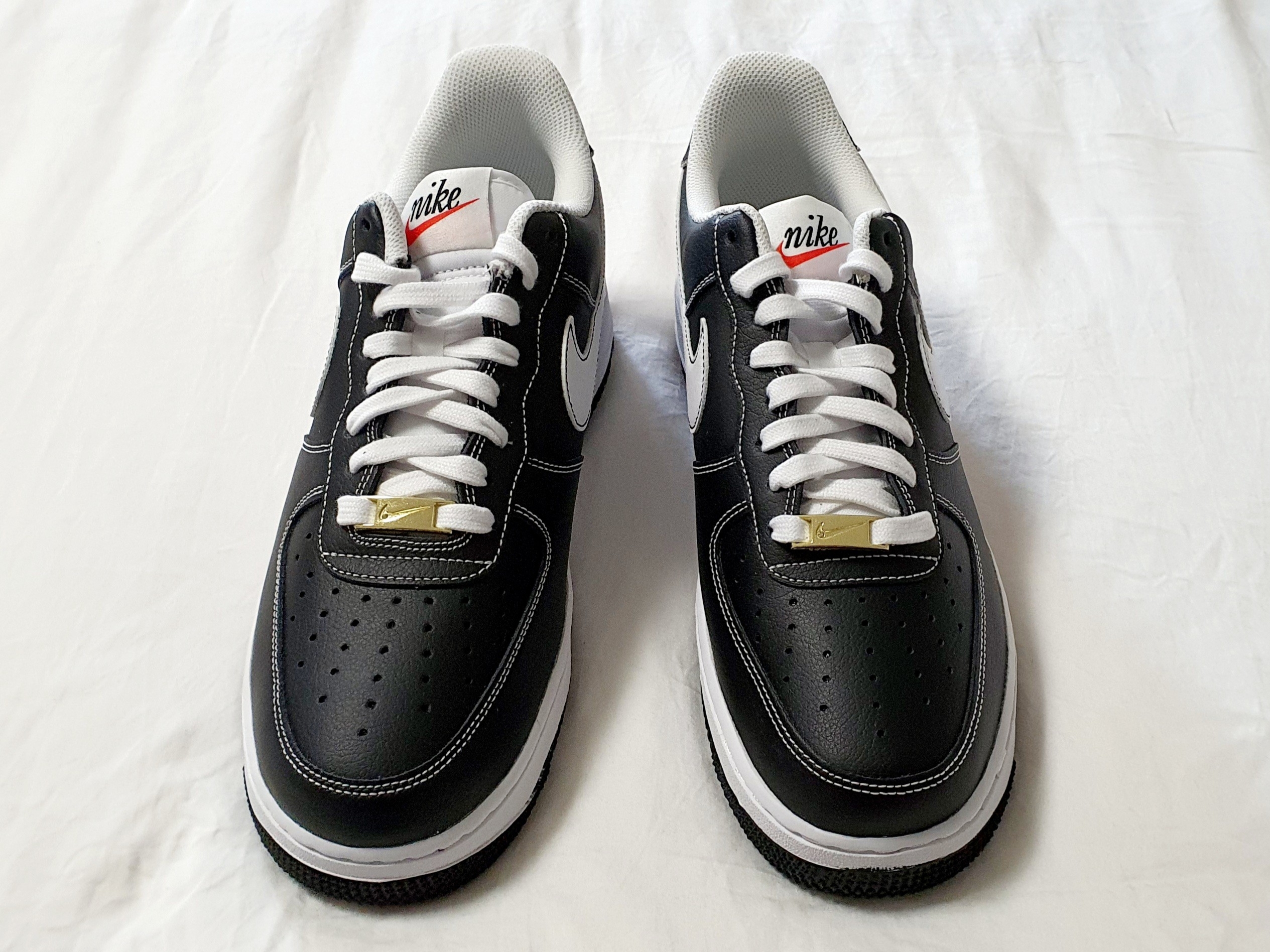 Nike Air Force 1 '07 First Use Black White 착용 스타일 - 4